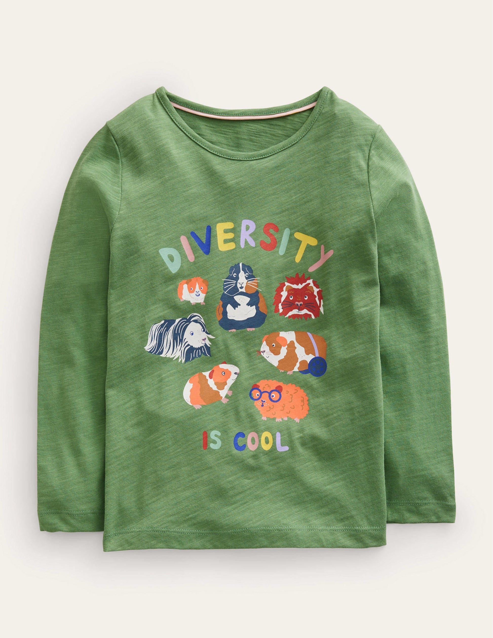 Logo Slub Long Sleeve T-shirt-Safari Green-1