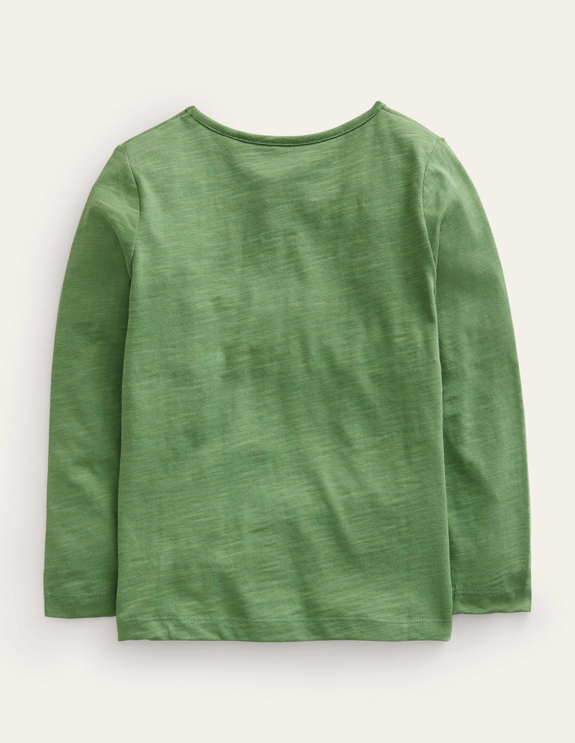 Logo Slub Long Sleeve T-shirt-Safari Green - Image 2