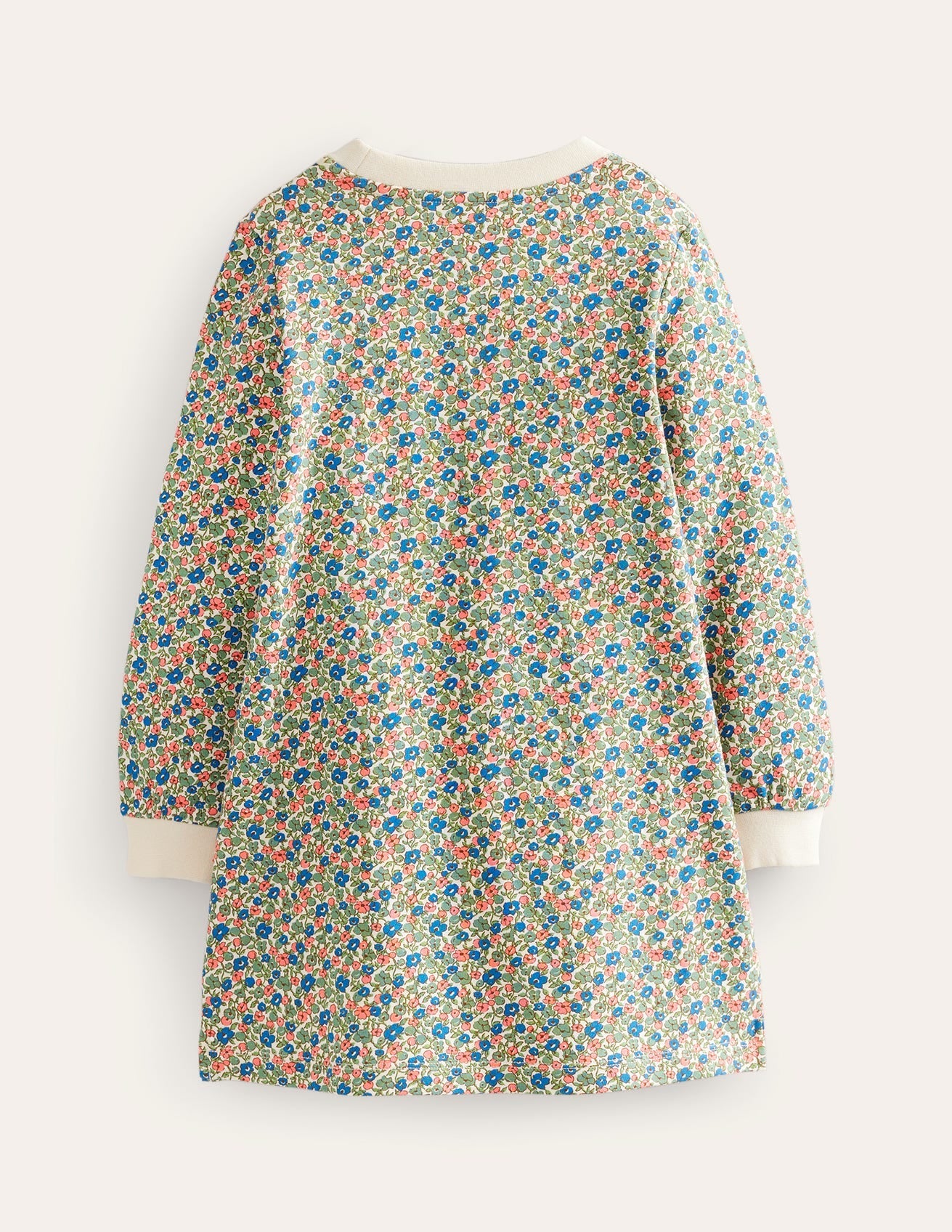 Appliqué Sweatshirt Dress-Floral Bunnies - Image 2