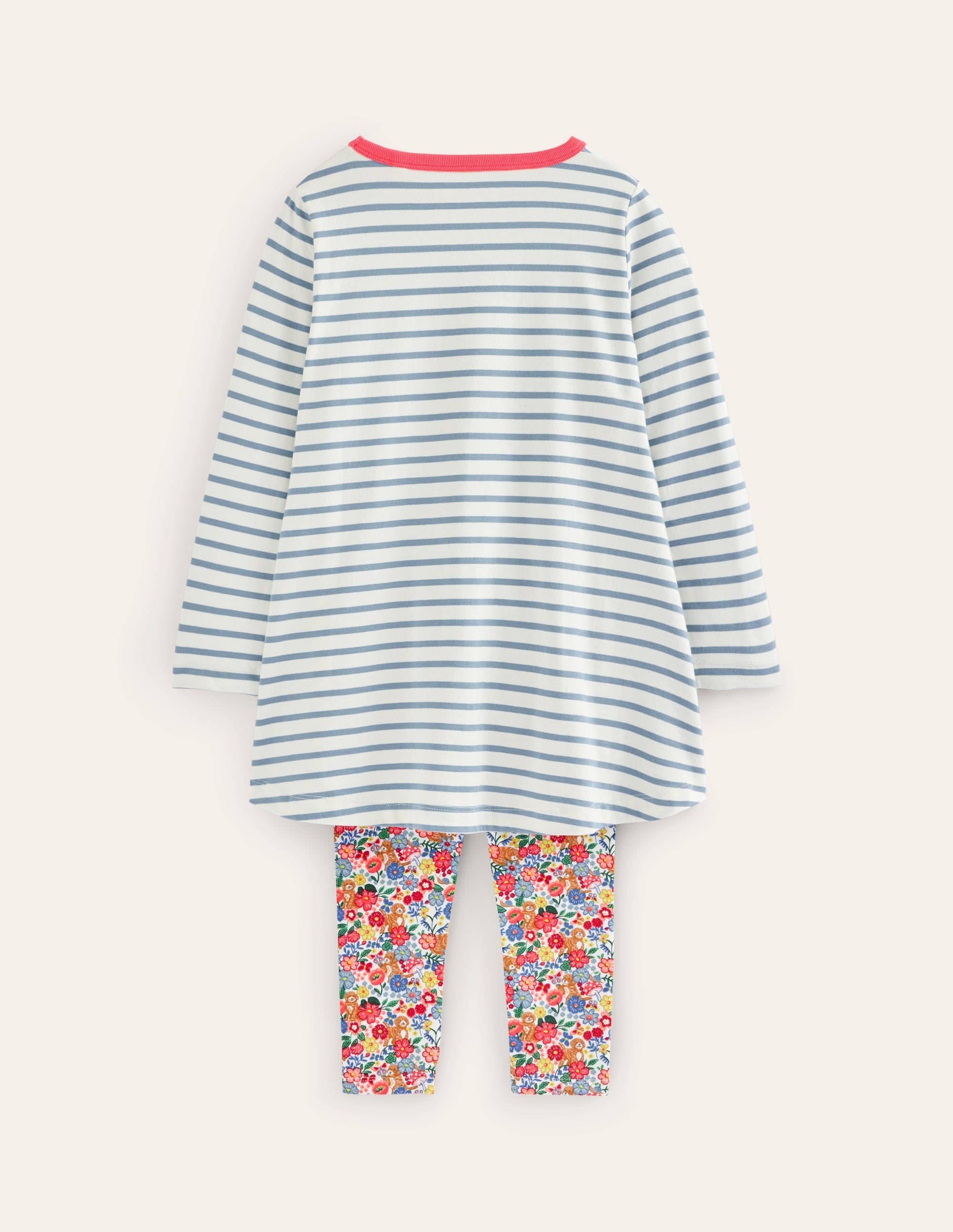 Tunic and Leggings Set-Dusk Blue/Ivory - Image 2