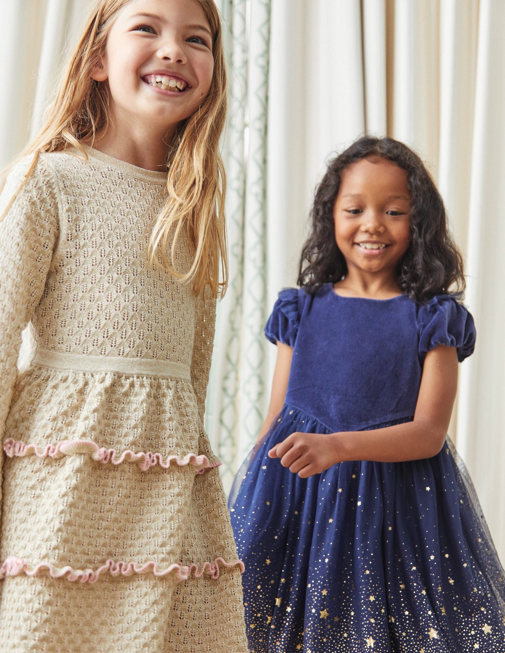 Dip Dye Metallic Party Dress-French Navy-4