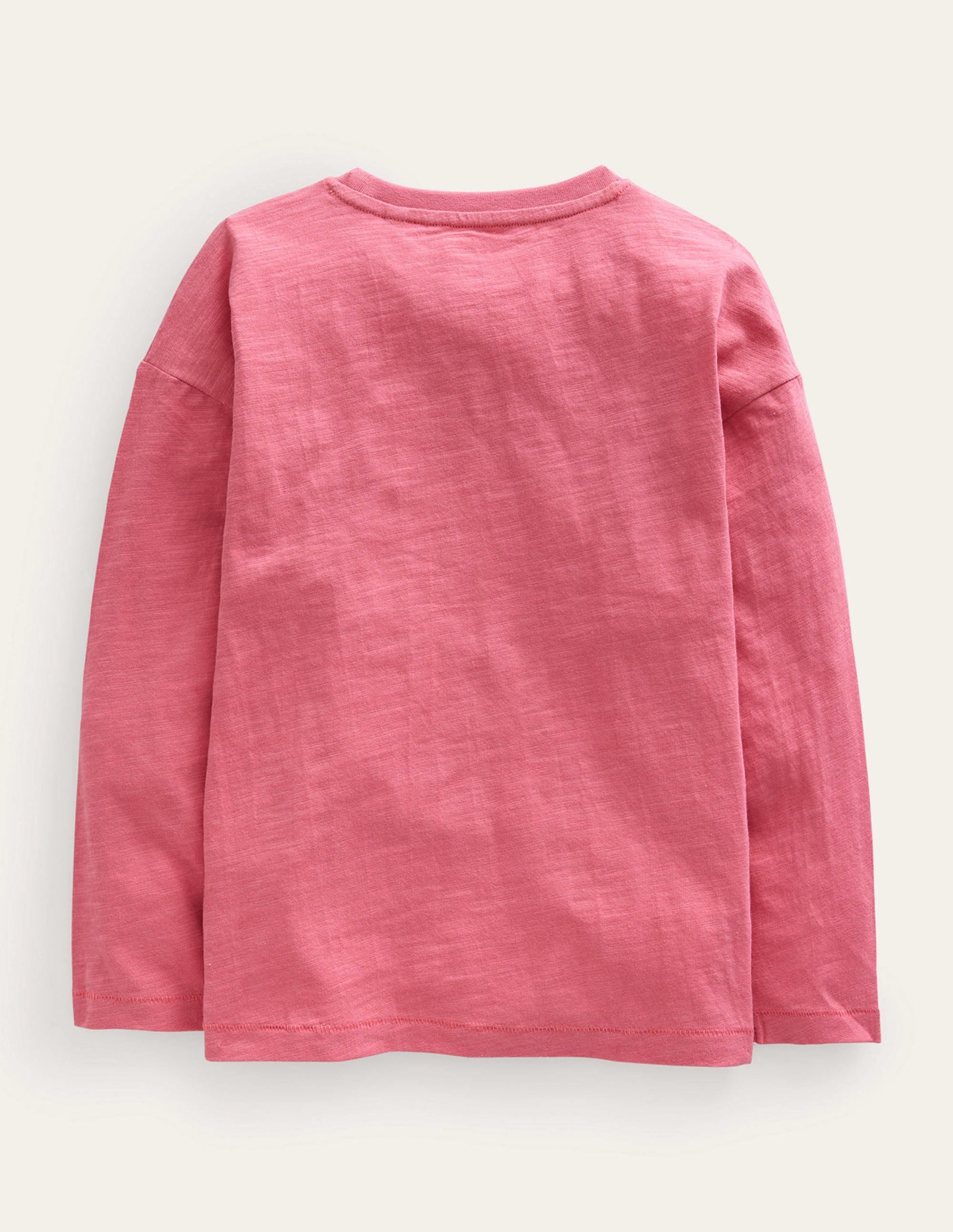 Embroidered Motif T-shirt-Pink Unicorn-2