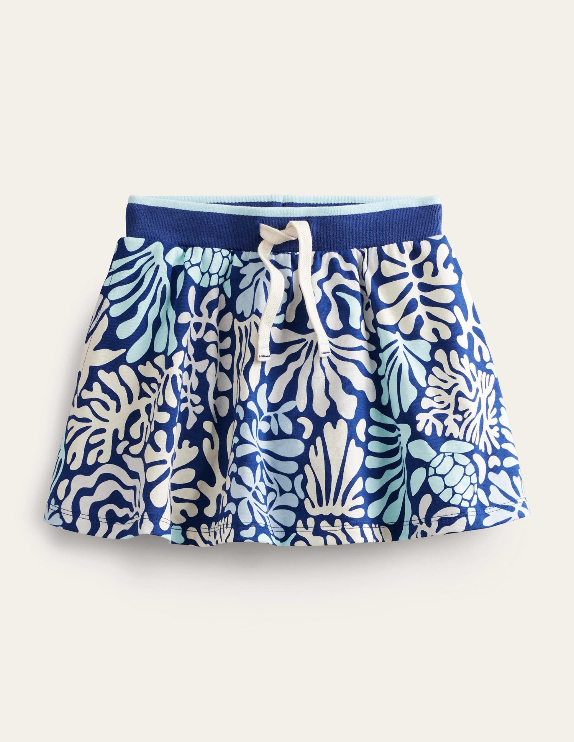 Printed Jersey Skort-Starboard Blue Coral Reef-1