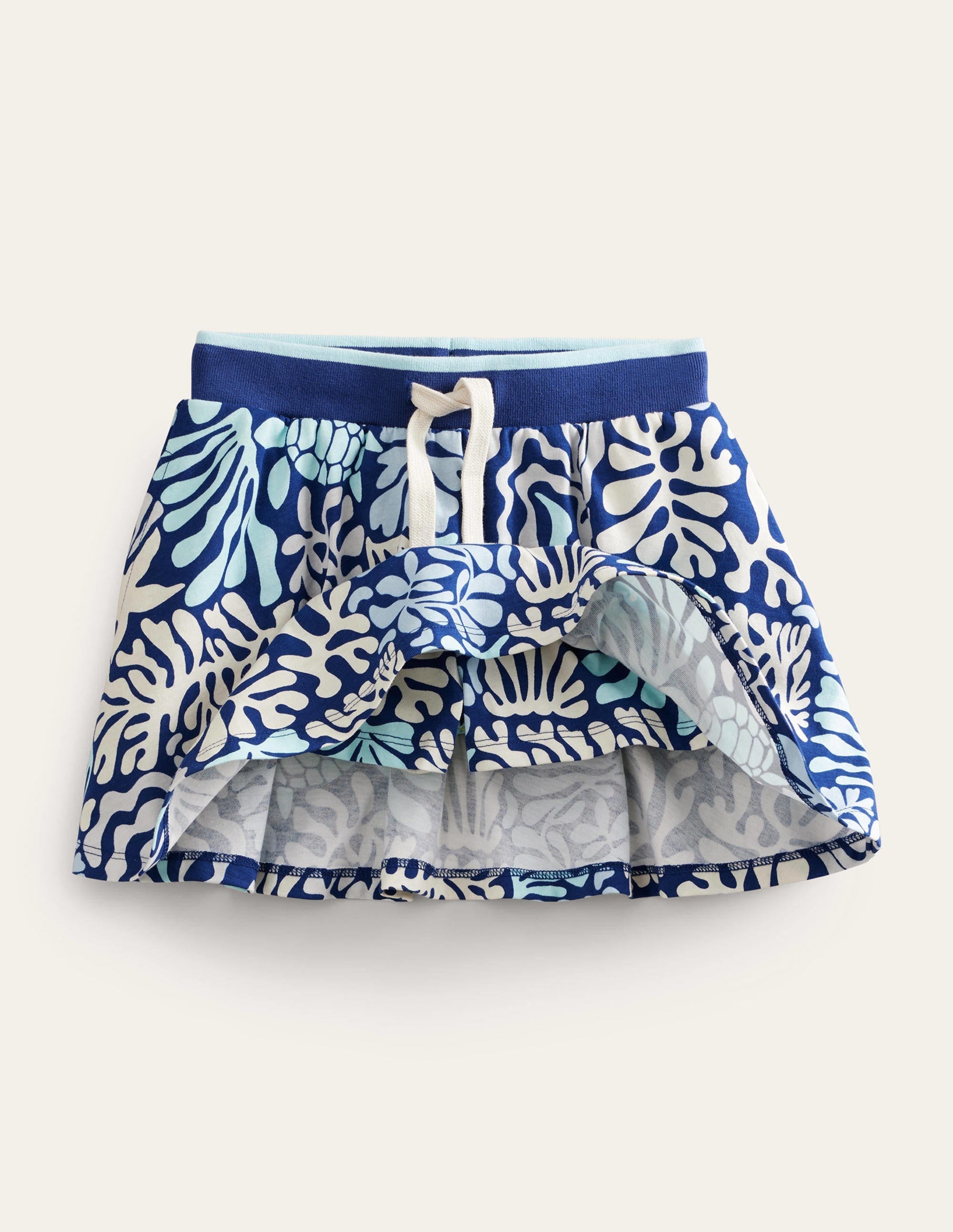 Printed Jersey Skort-Starboard Blue Coral Reef - Image 3