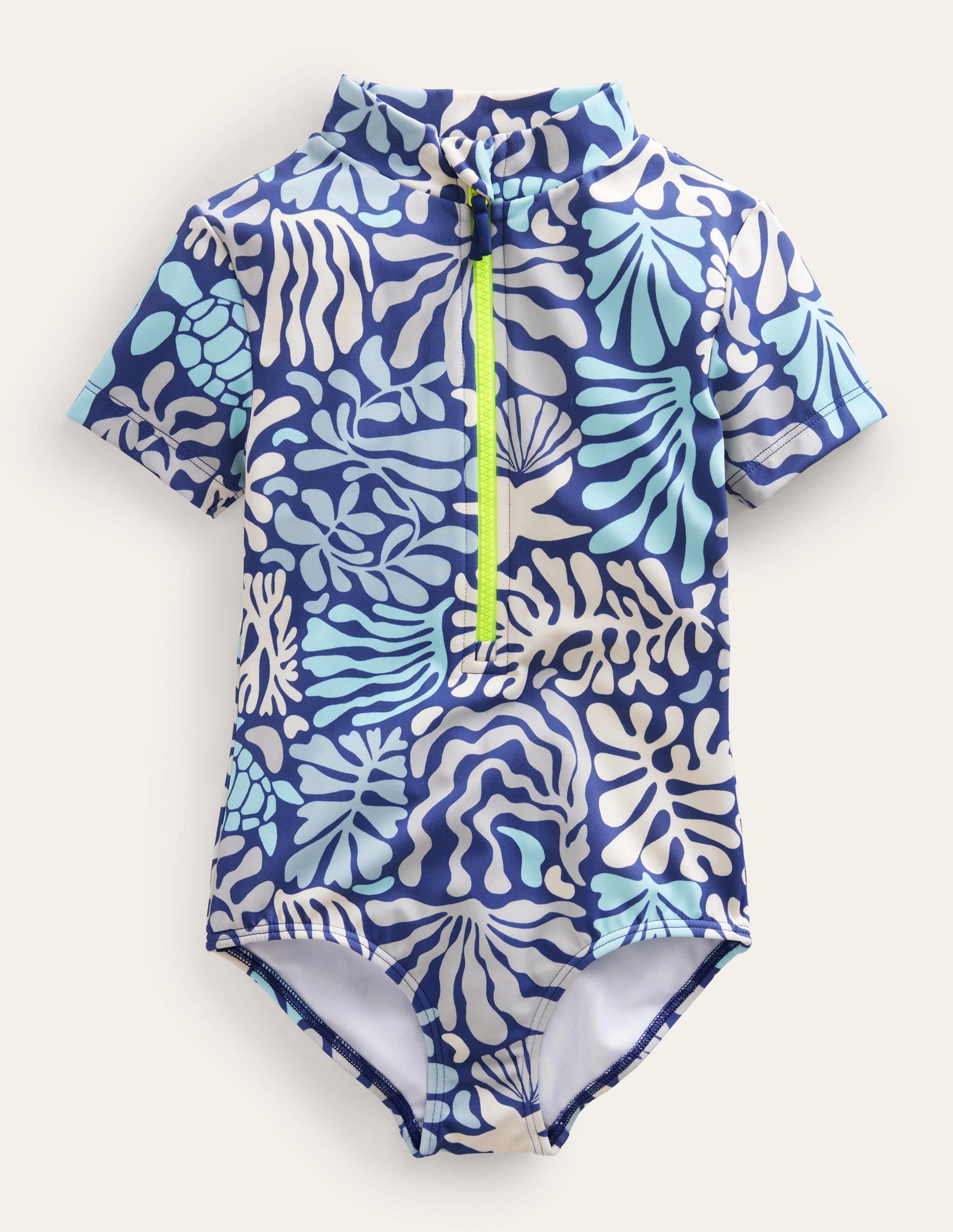Short-sleeved Swimsuit-Starboard Coral Reef - Image 1