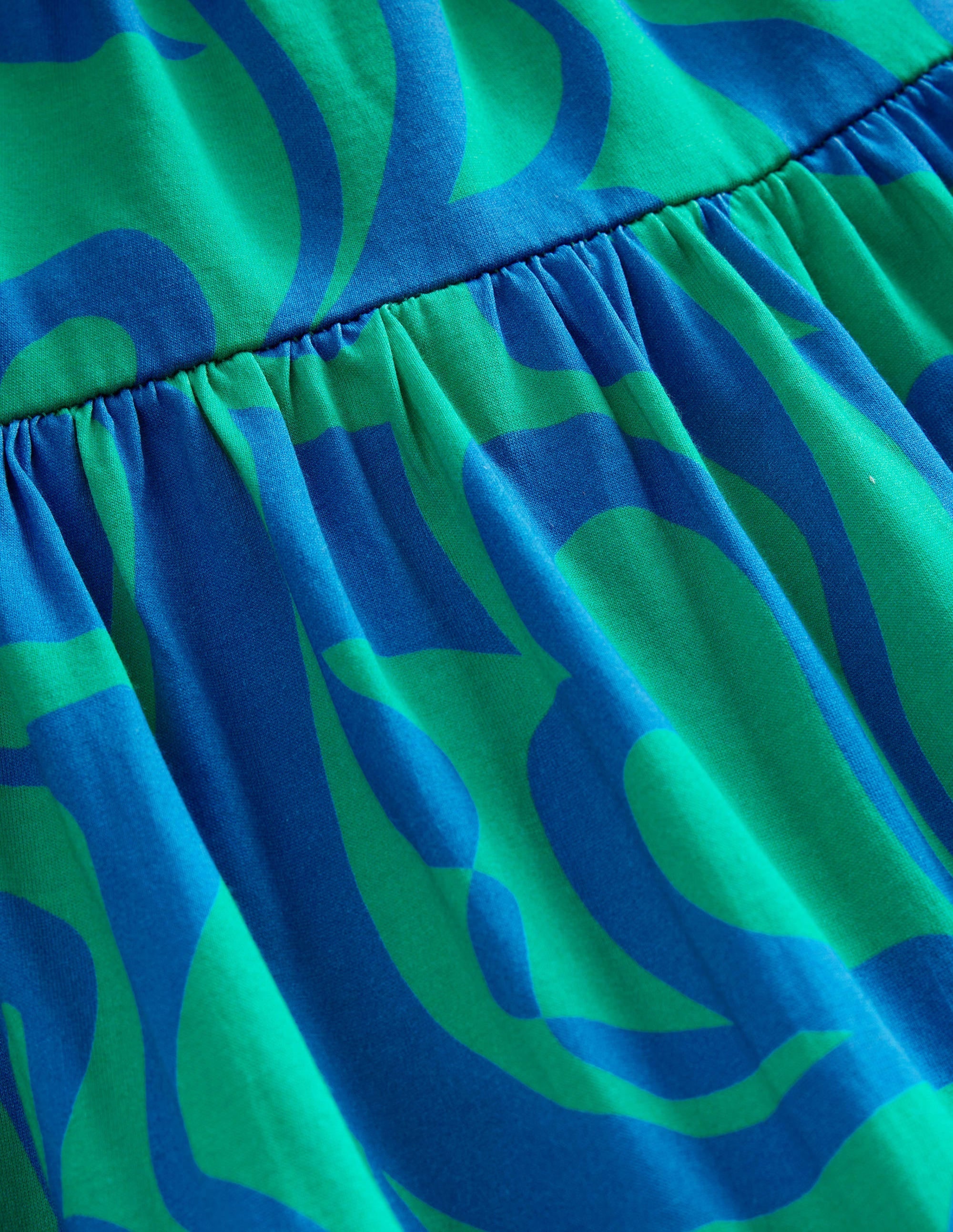 Tiered Jersey Maxi Dress-Tropical Green - Image 3