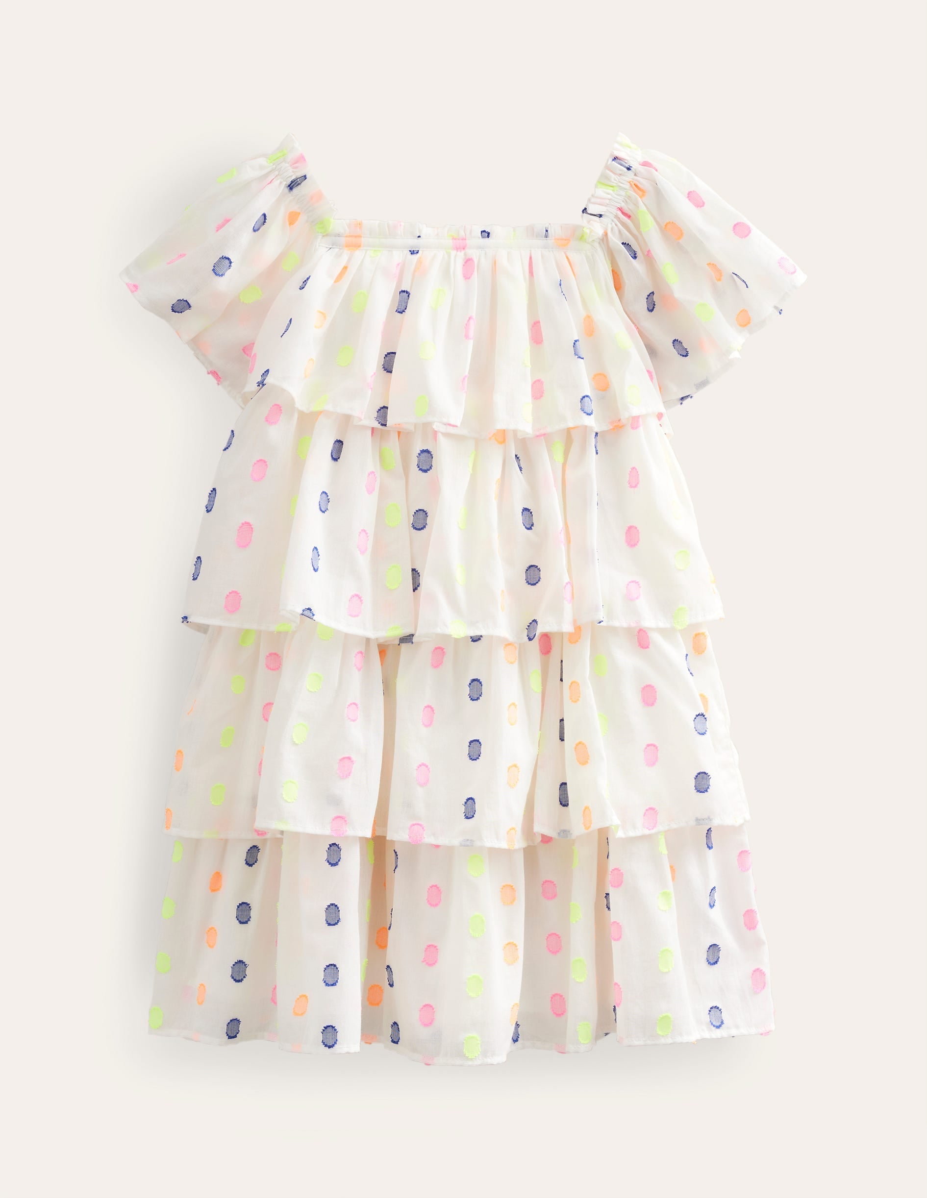 Wing Sleeve Dress-Ivory - Image 1
