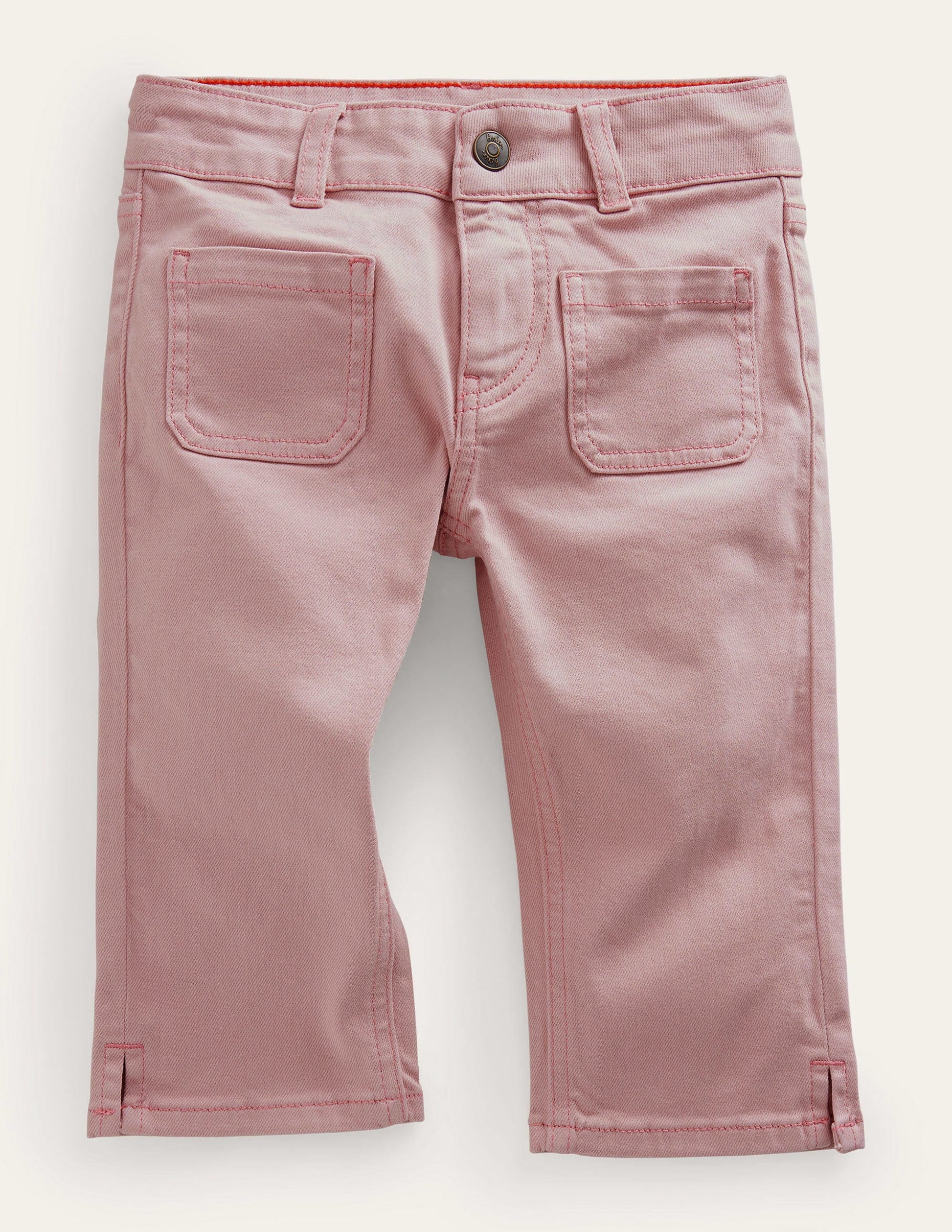 Cropped Woven Trousers-Boto Pink-1