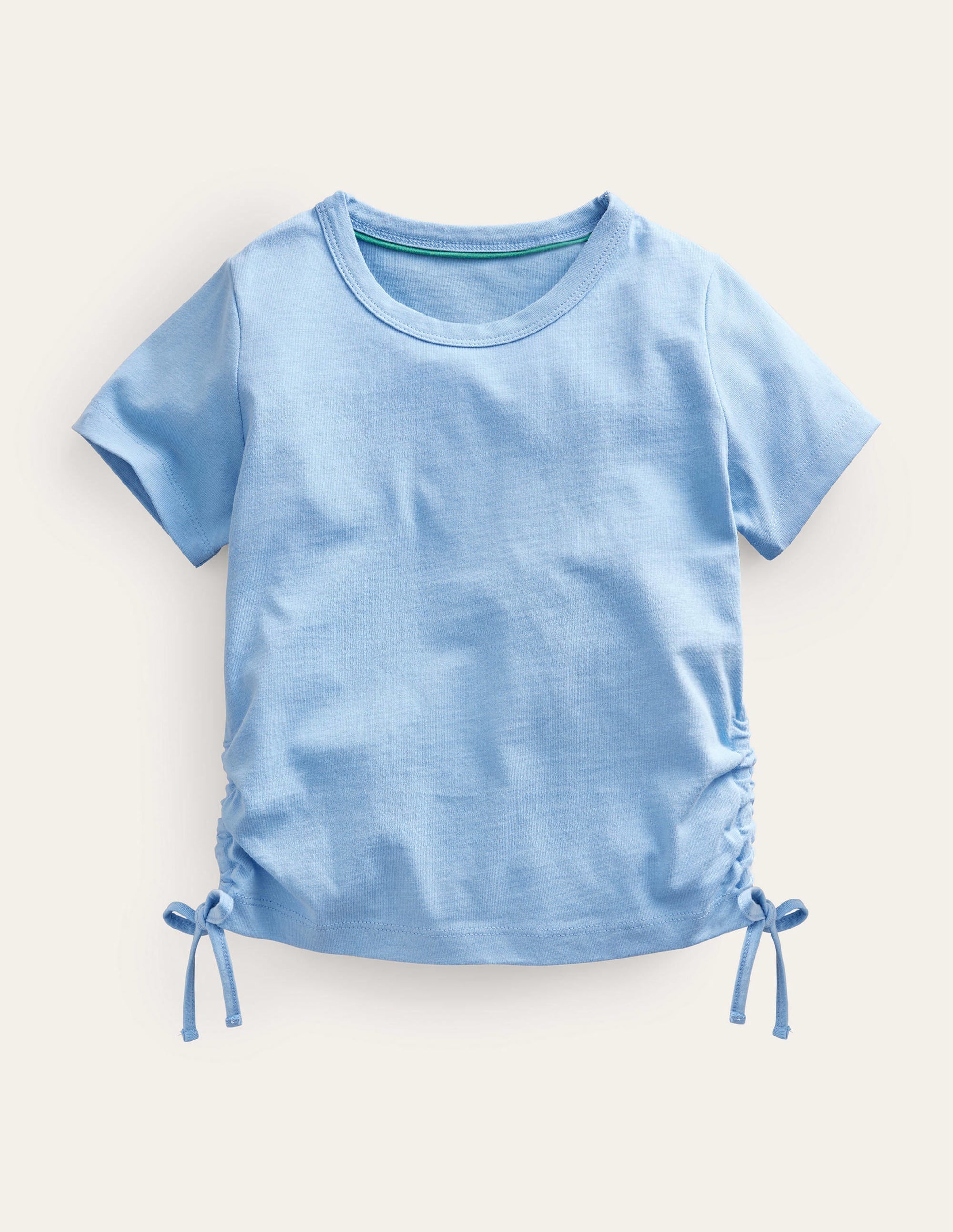 Ruched Side Tee-Vista Blue - Image 1