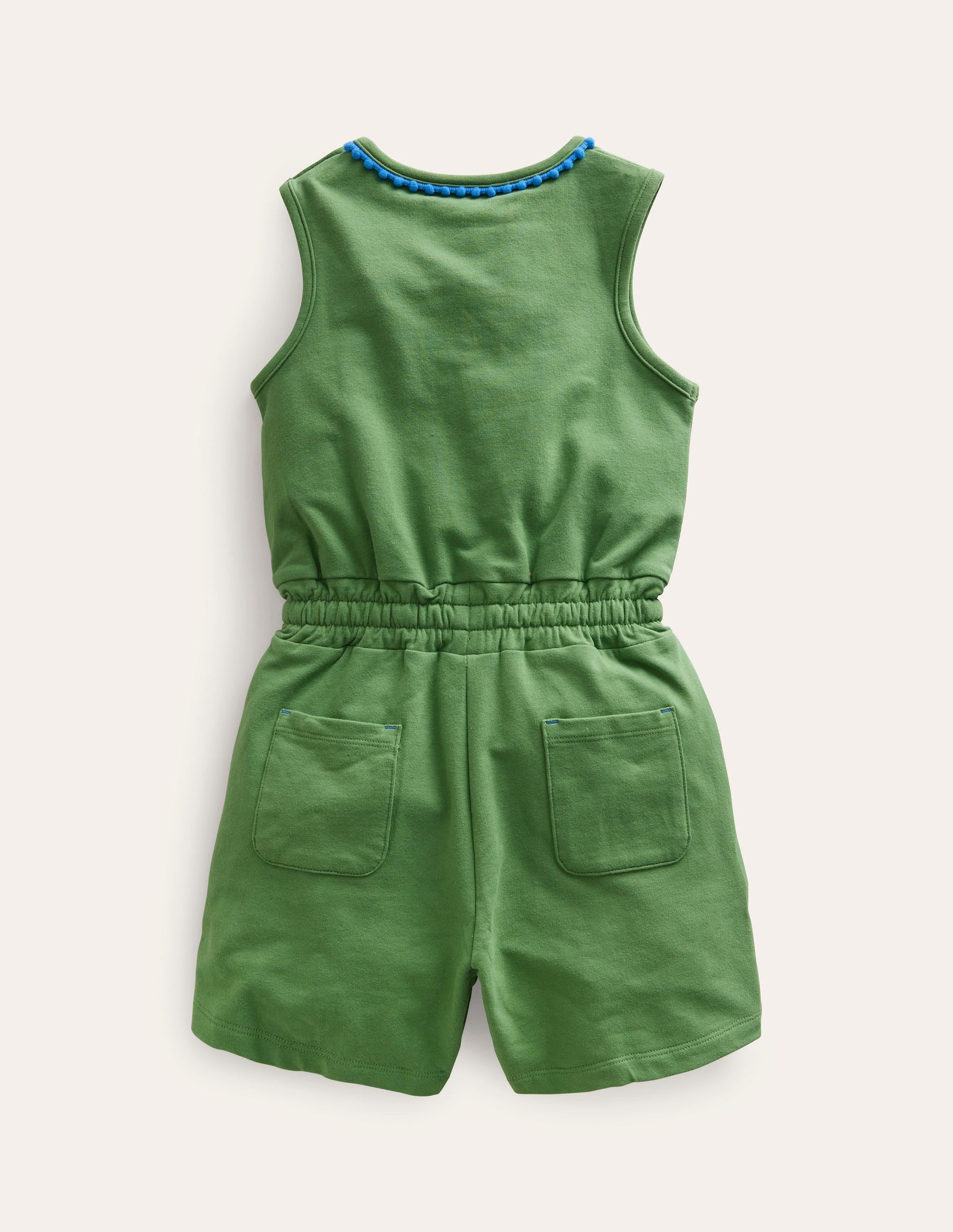 Relaxed Jersey Playsuit-Safari Green-2