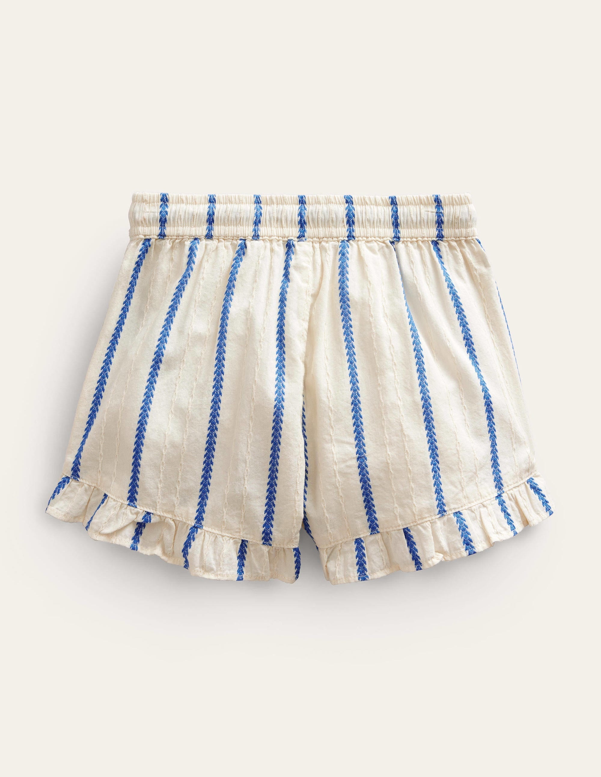 Frill Hem Woven Shorts-Ivory - Image 2