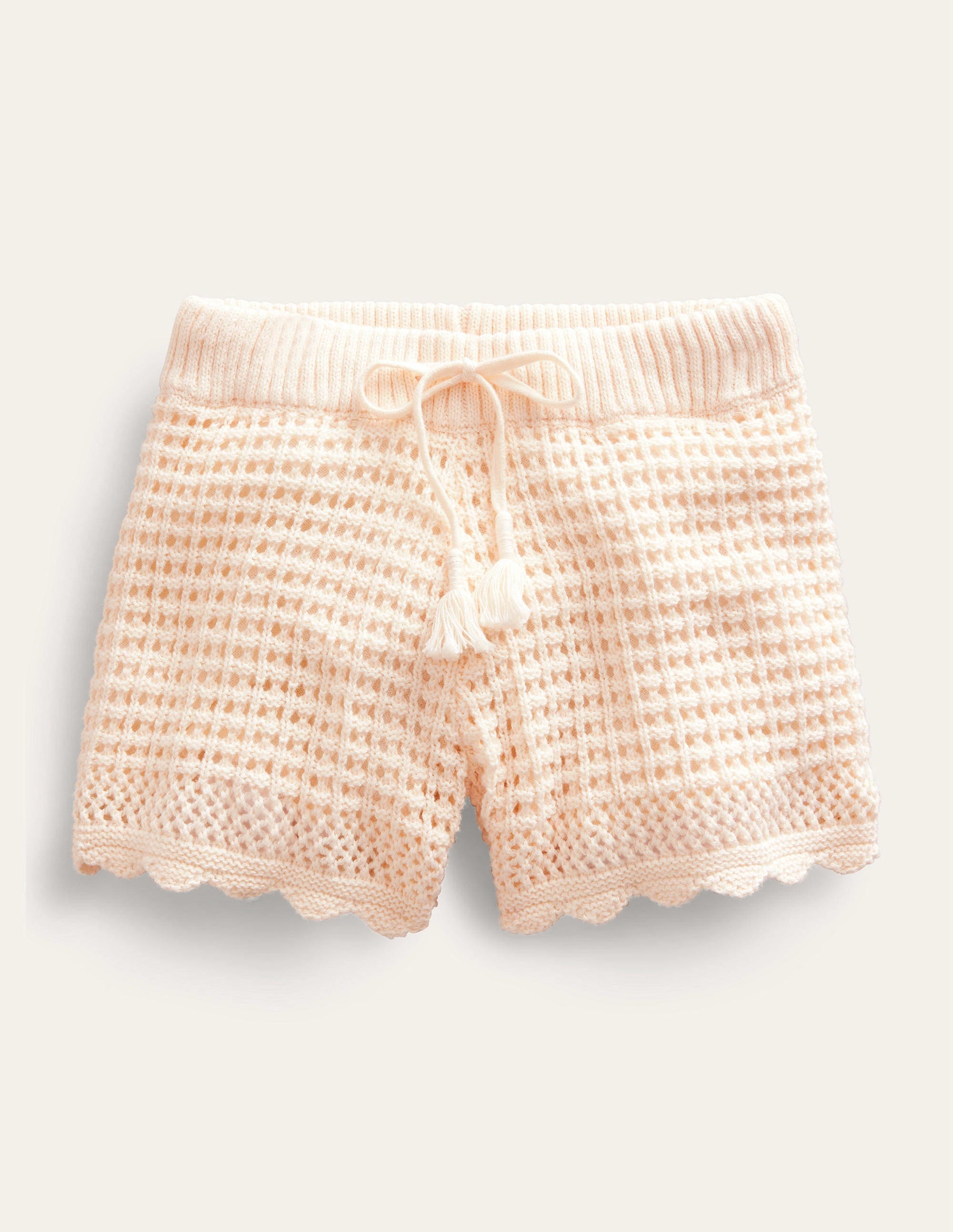 Mock Crochet Shorts-Dorset Cream - Image 1