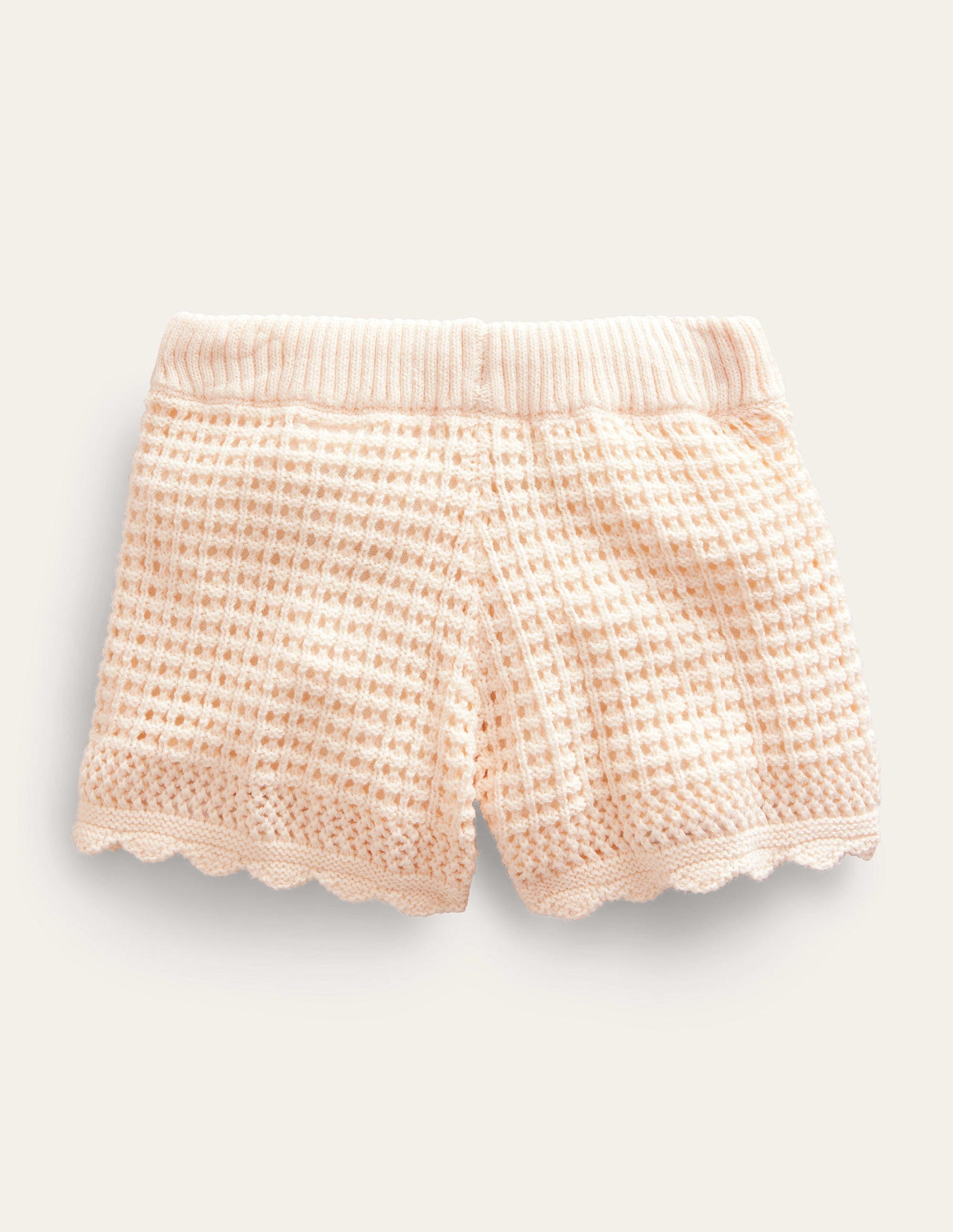 Mock Crochet Shorts-Dorset Cream - Image 2