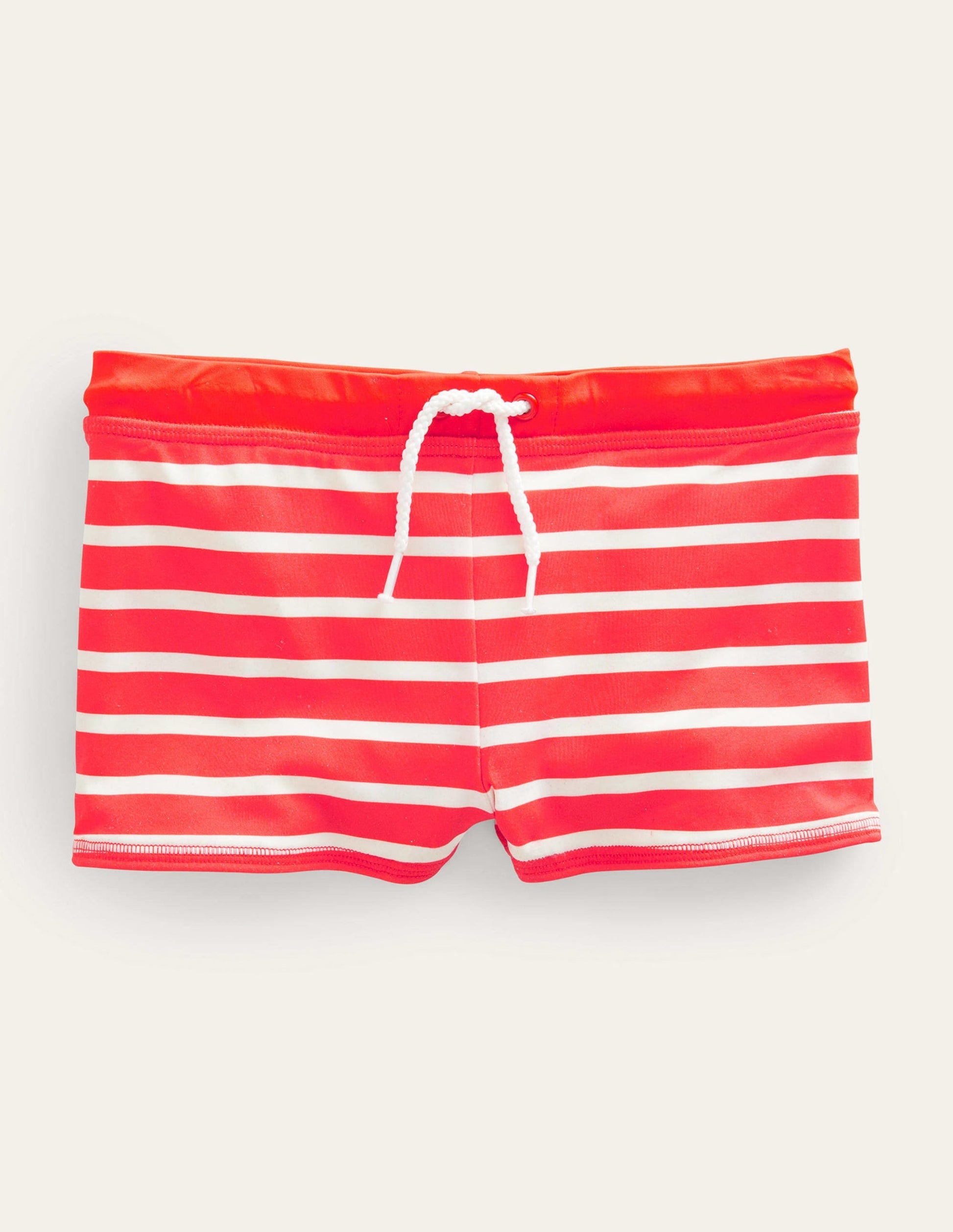 Swim Trunks-Strawberry Tart & Ivory Stripe-1