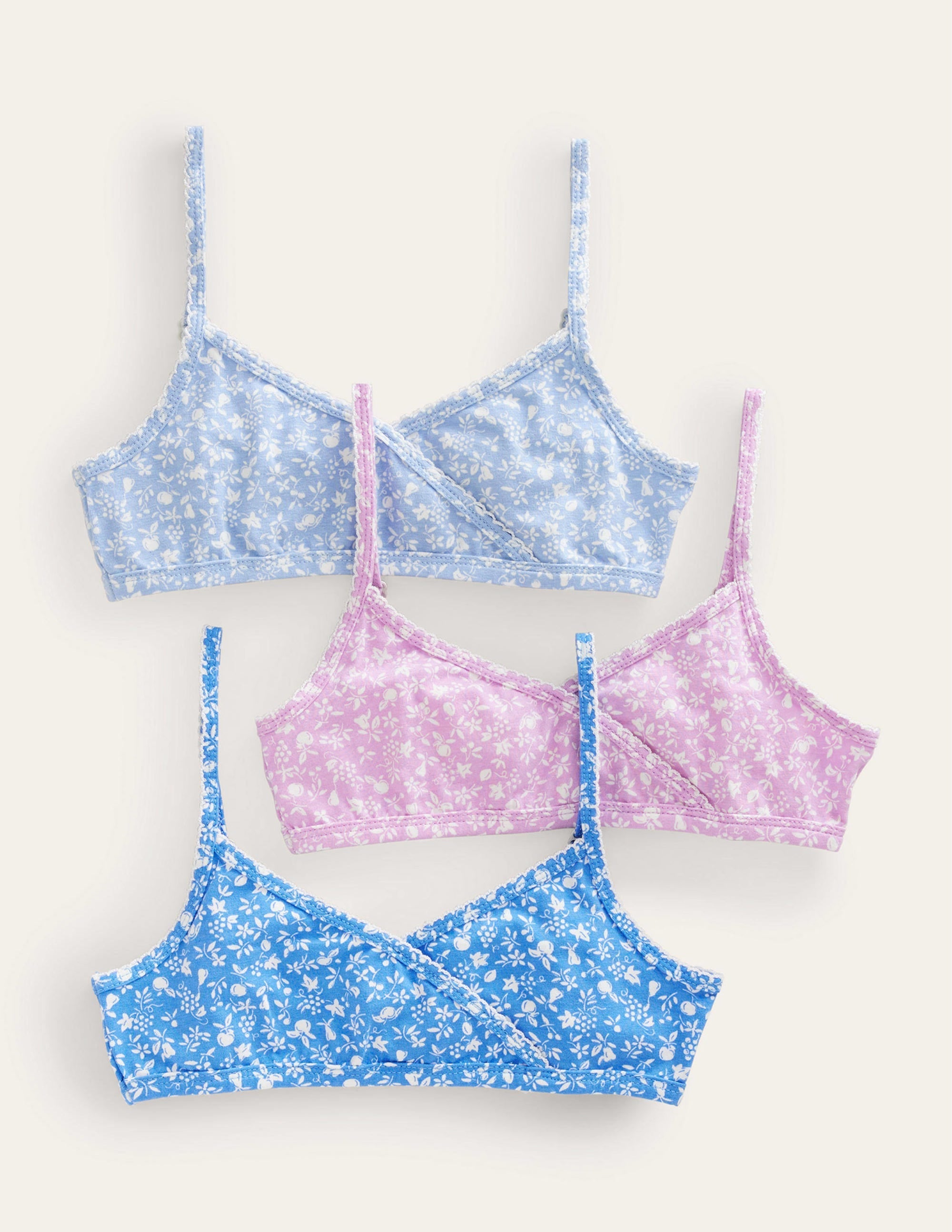 Crossover Crop Tops 3 Pack-Orchid Floral - Image 1