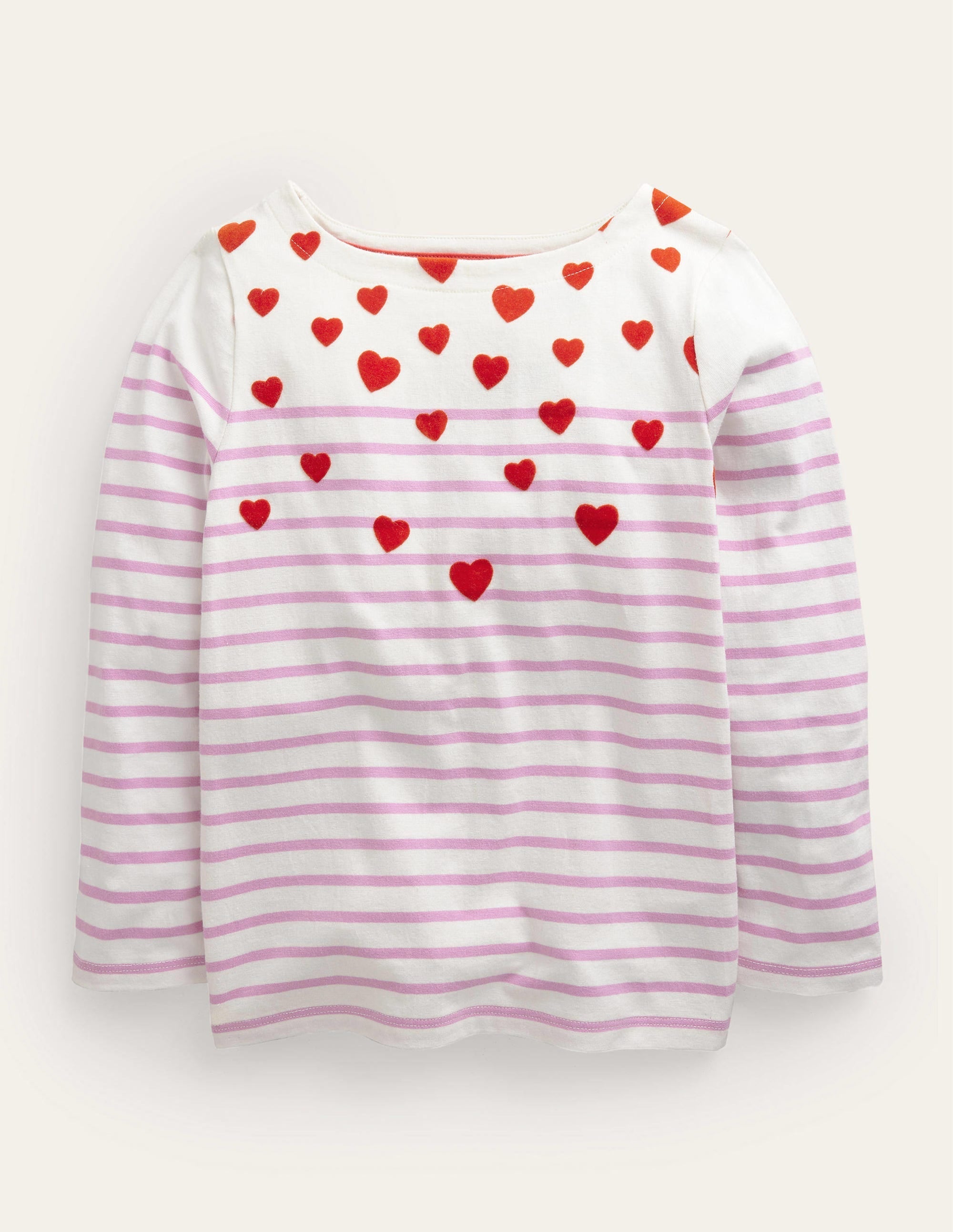 Fun Breton-Pink/Ivory Scatter Heart - Image 1