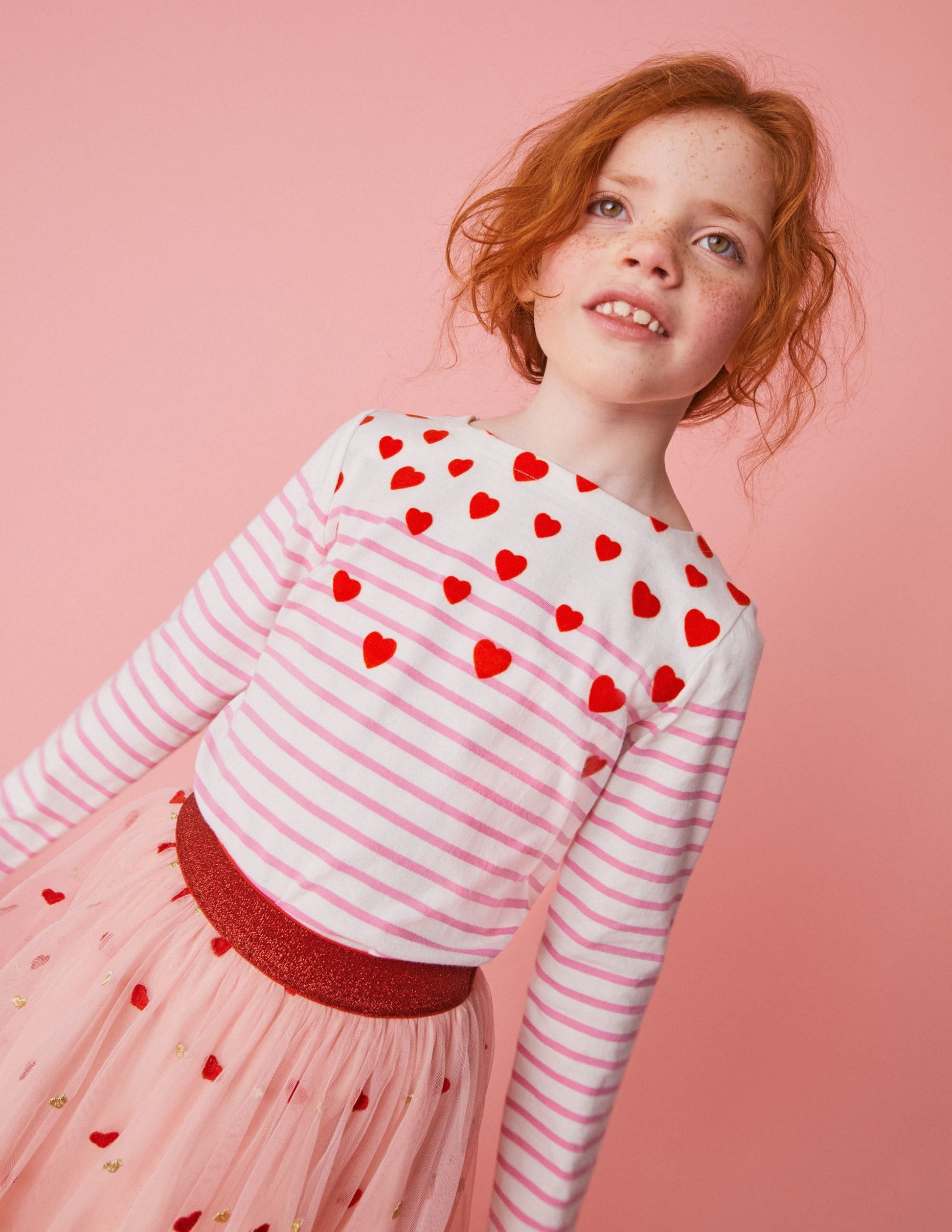Fun Breton-Pink/Ivory Scatter Heart-3