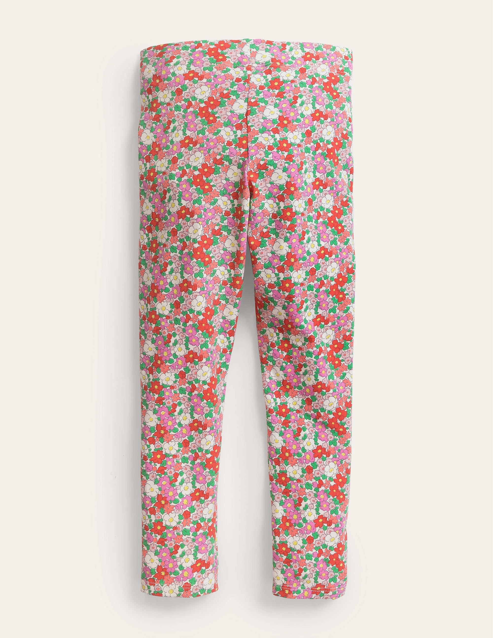 Fun Appliqué Leggings-Jam Red Flowerbed Hearts - Image 2
