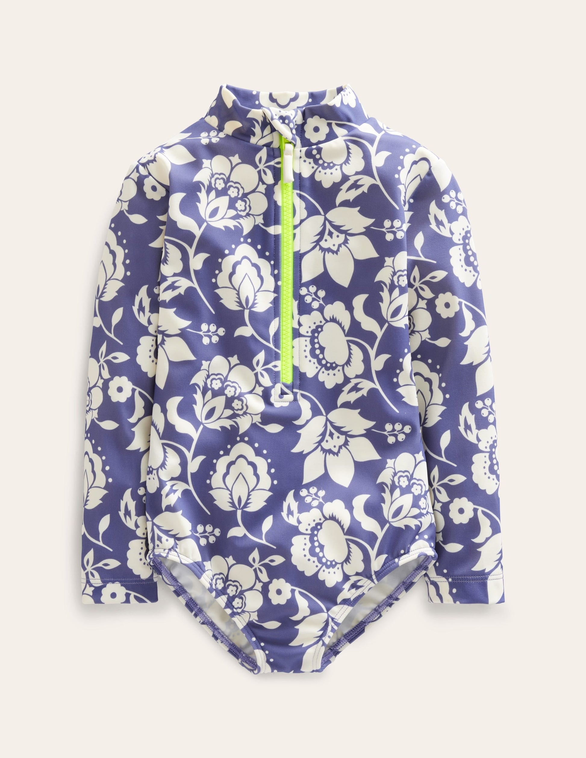Long-sleeved Swimsuit-Soft Starboard Floral-1