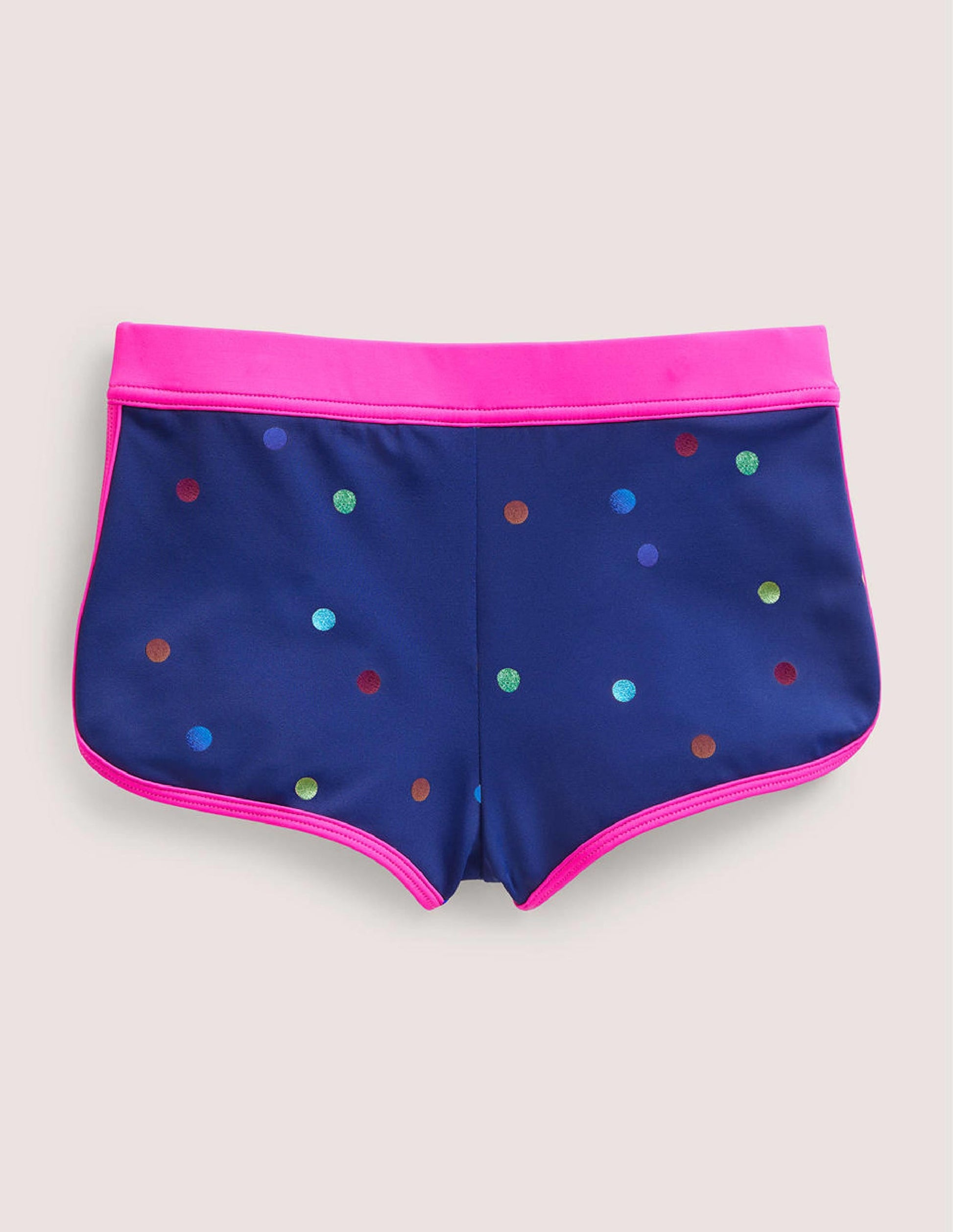 Patterned Swim Shorts-Navy Rainbow Foil Confetti-2