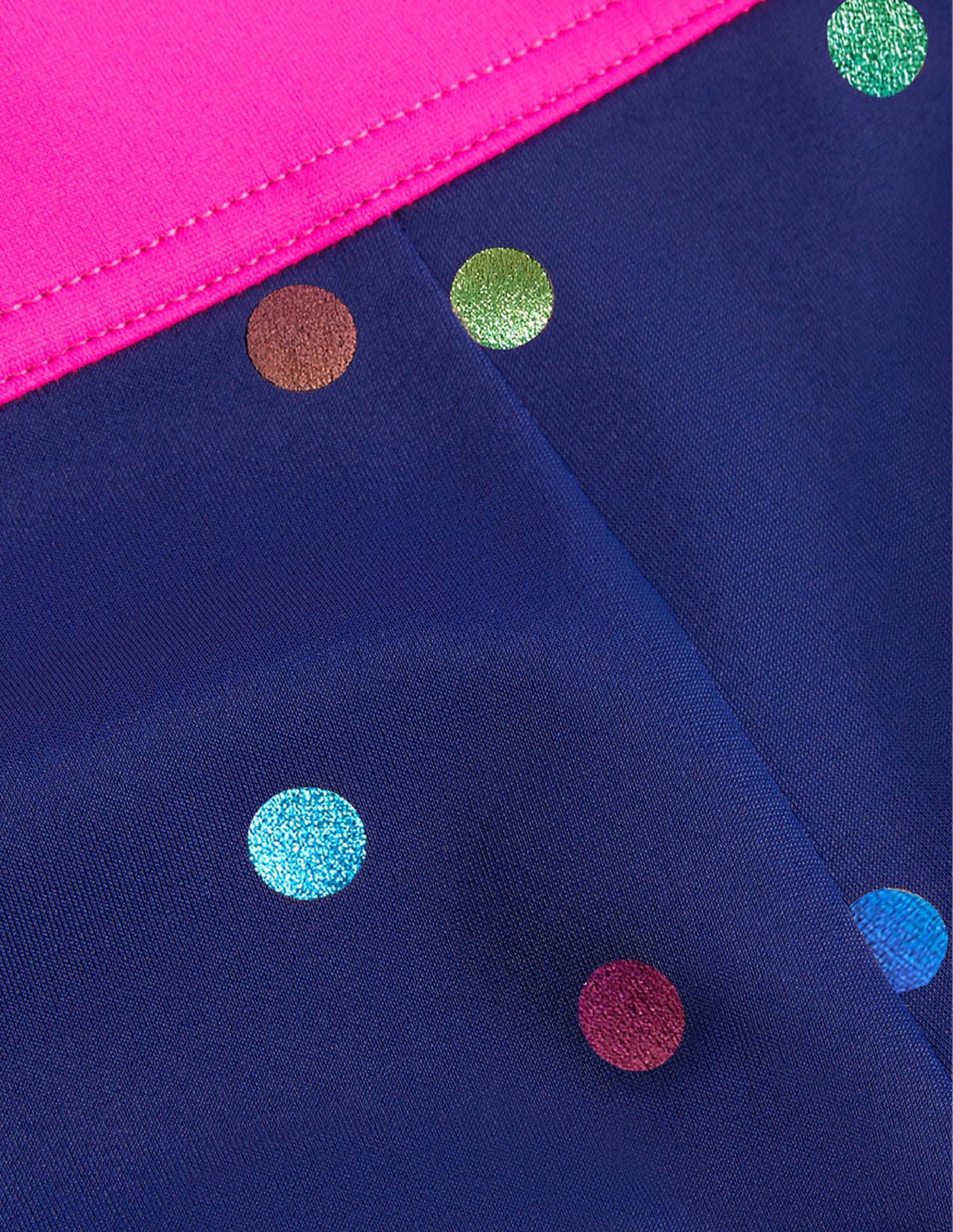 Patterned Swim Shorts-Navy Rainbow Foil Confetti - Image 3