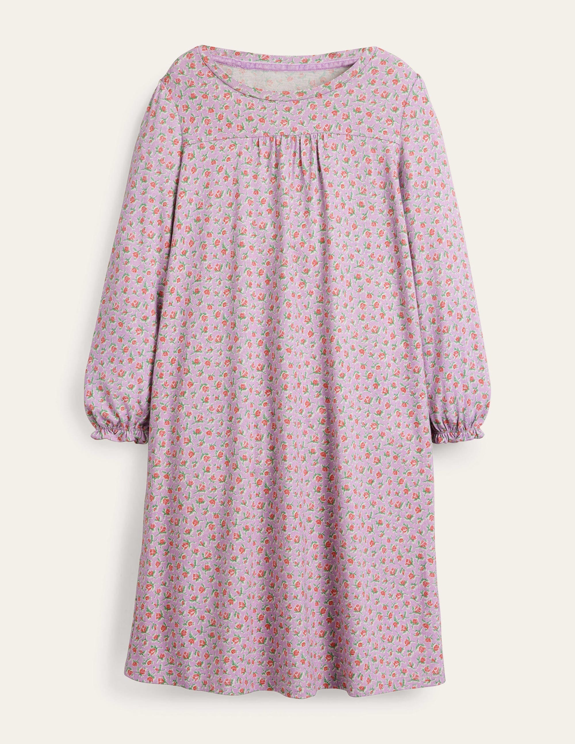 Printed Long-sleeved Nightie-Lilac Vintage Sprig - Image 1