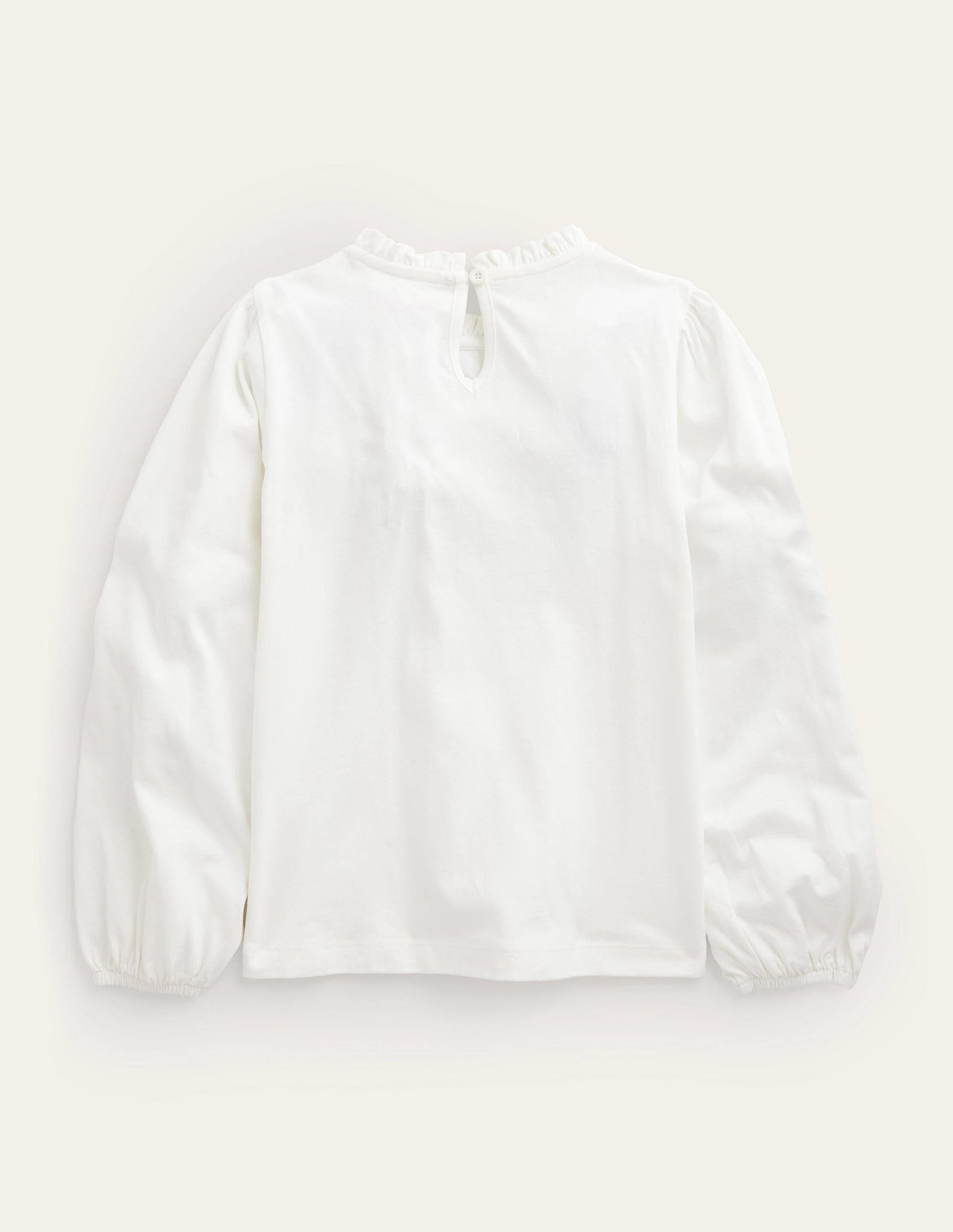 Lace Mix Jersey Top-Ivory-2