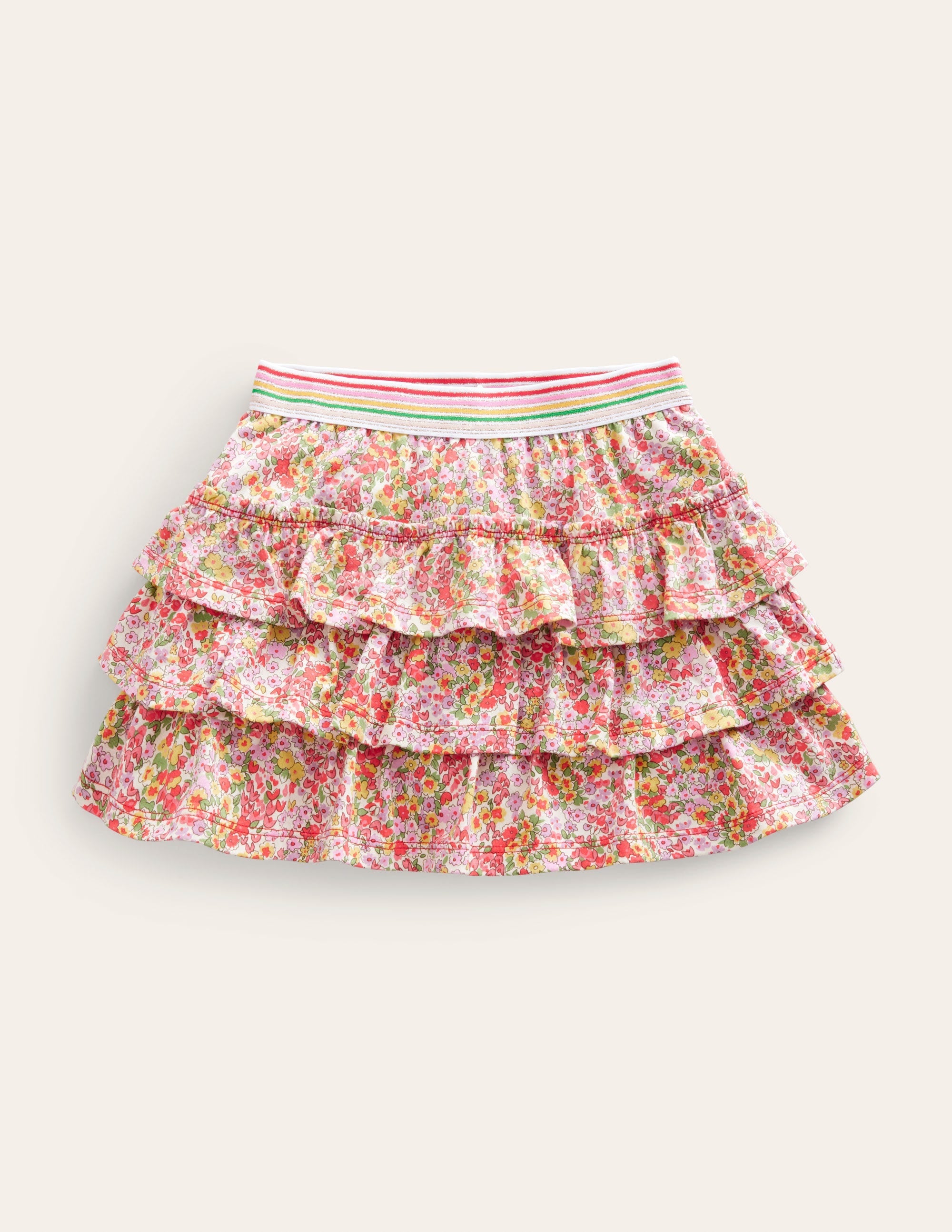 Jersey Ruffle Skort-Peach Punch Spring Time - Image 1