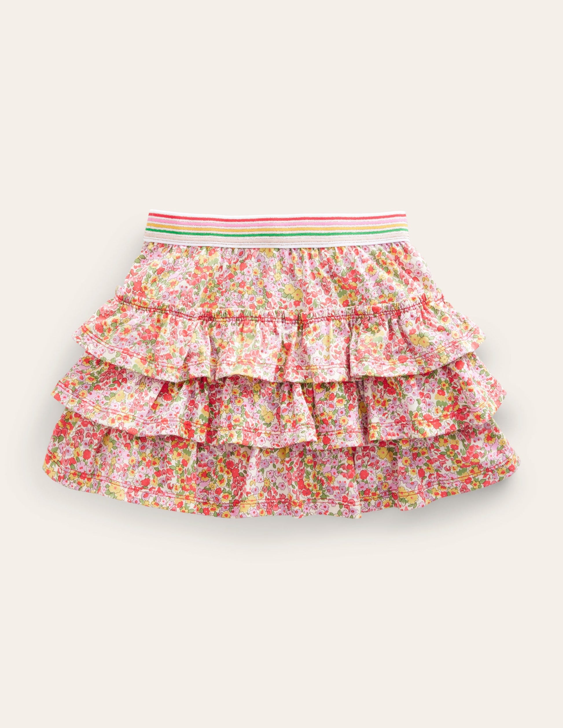 Jersey Ruffle Skort-Peach Punch Spring Time-2