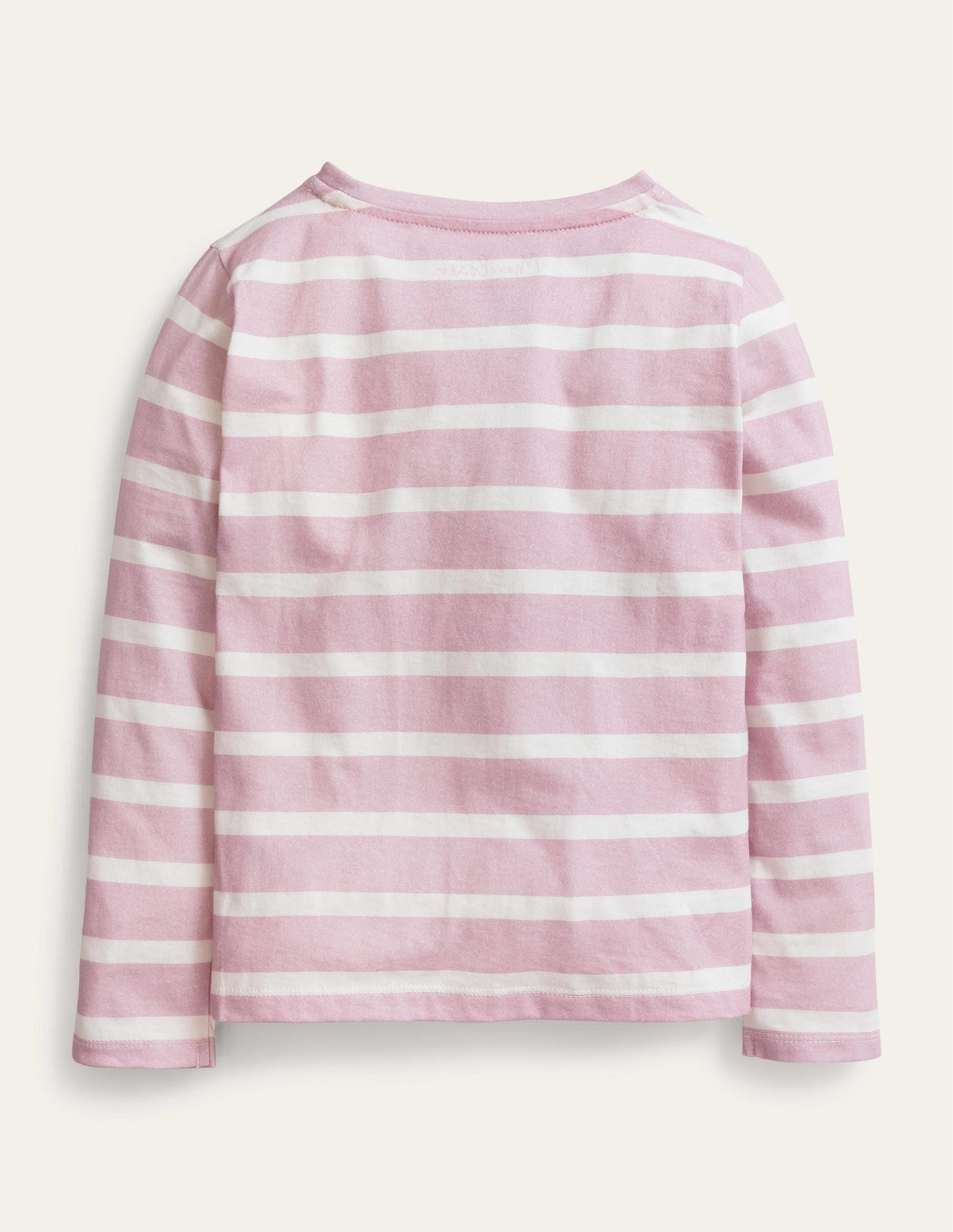 Long Sleeve Appliqué Top-Boto Pink/Ivory Heart Bunny-2