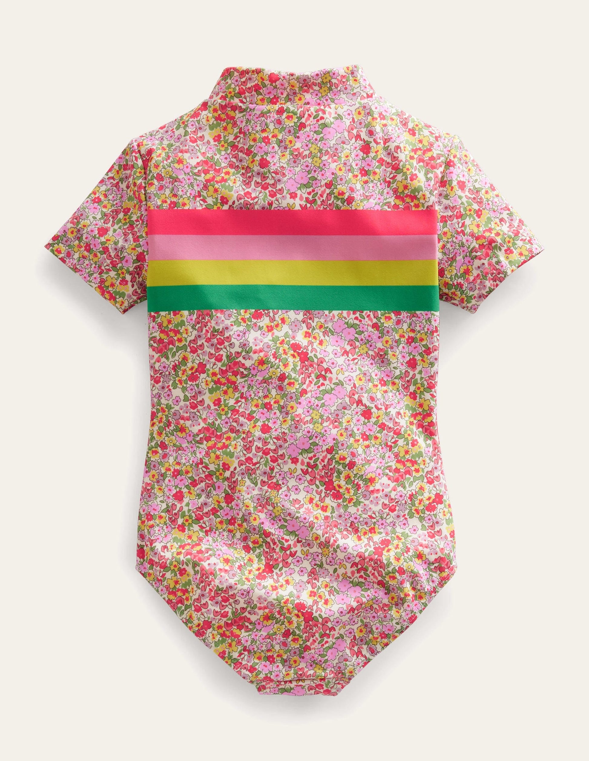 Short-sleeved Swimsuit-Spring Time Floral-2