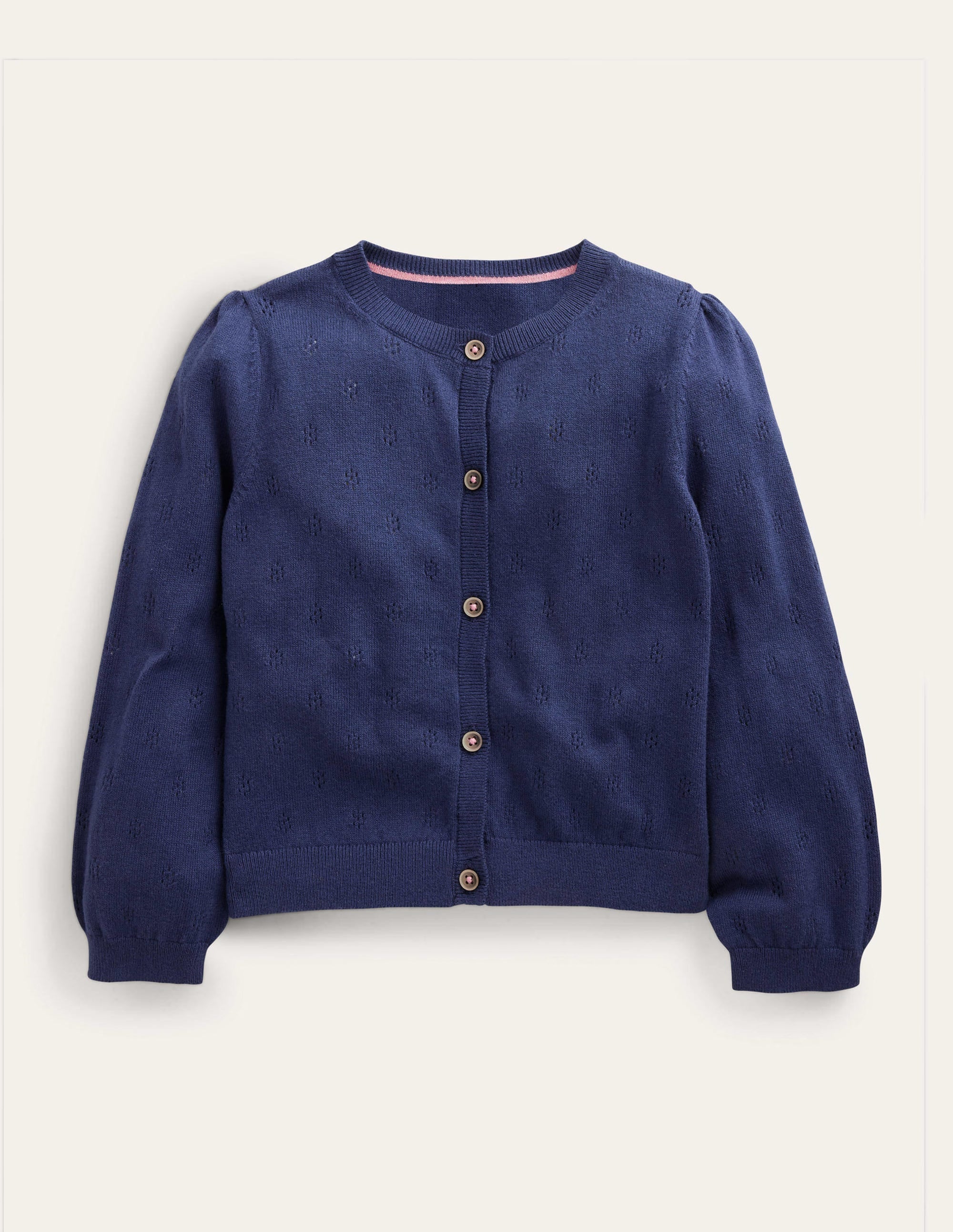 Cotton Cashmere Cardigan-College Navy - Image 1