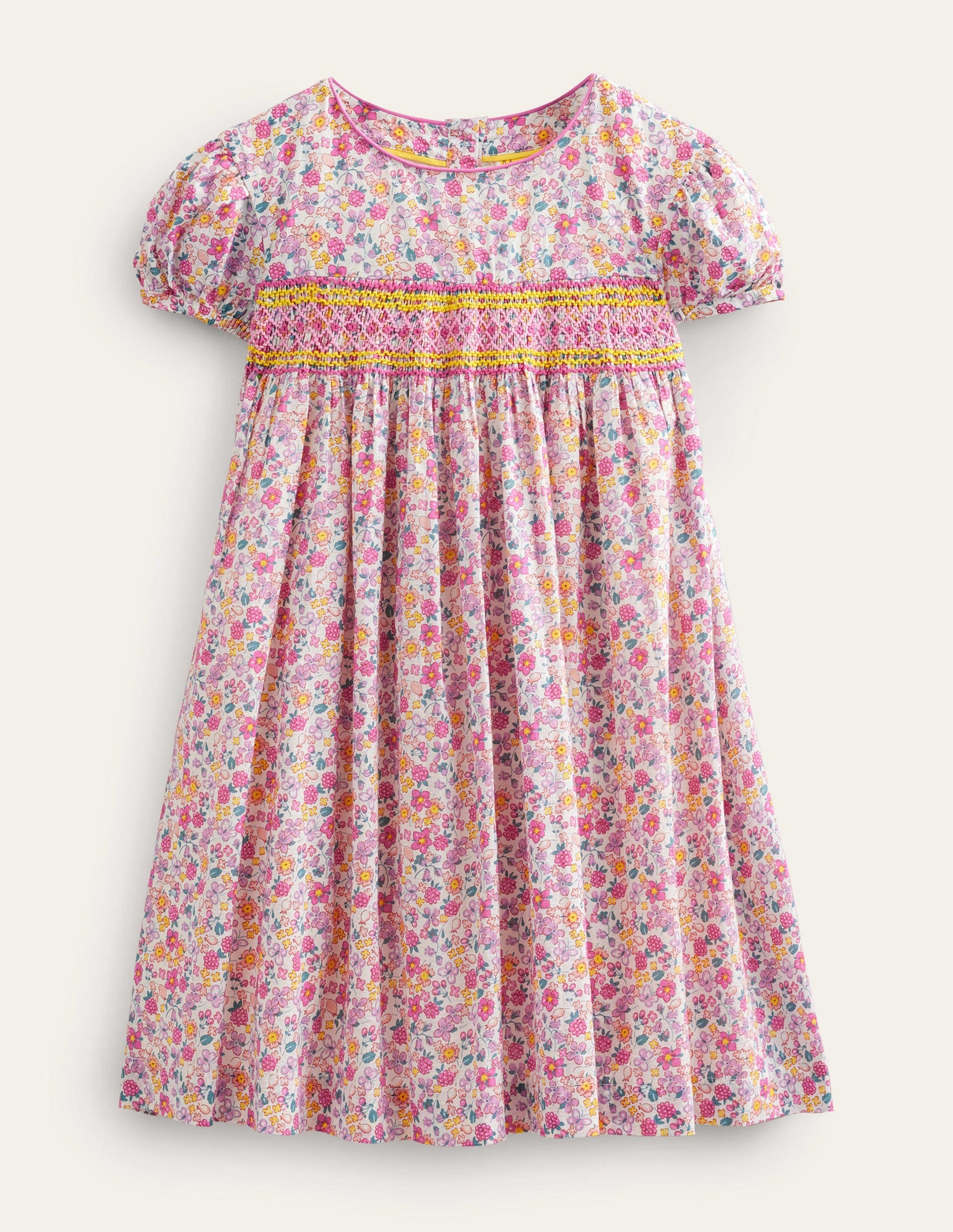 Nostalgic Smocked Dress-Bright Petal Floral - Image 1