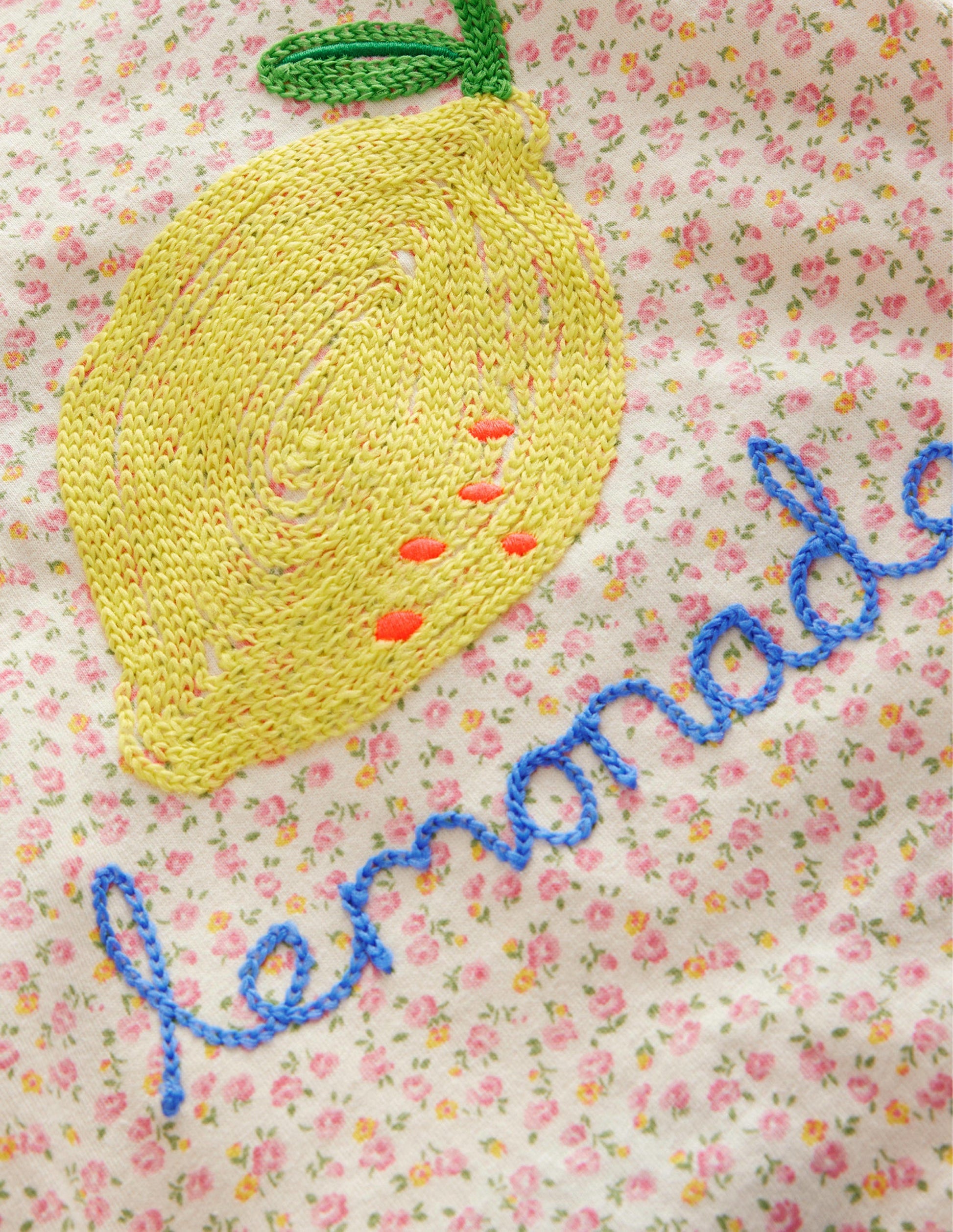 Embroidered Top-Ivory Floral Lemonade-3