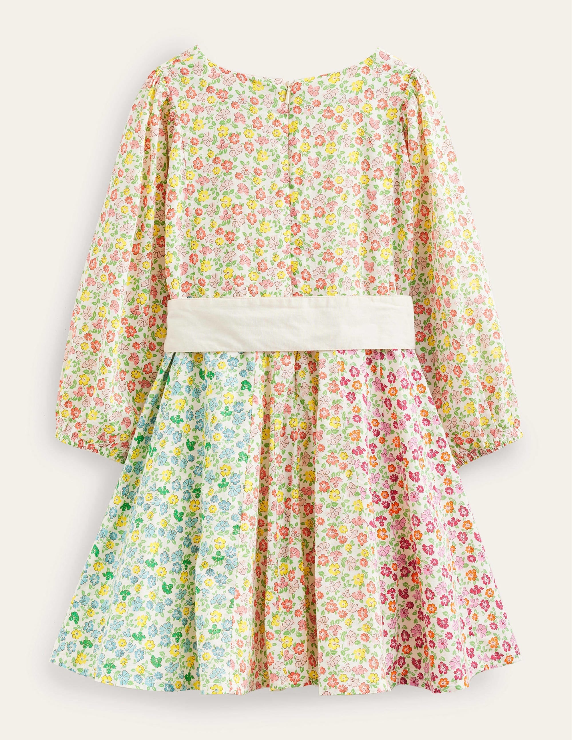 Full Skirt Bow Dress-Rainbow Hotchpotch Floral - Image 2