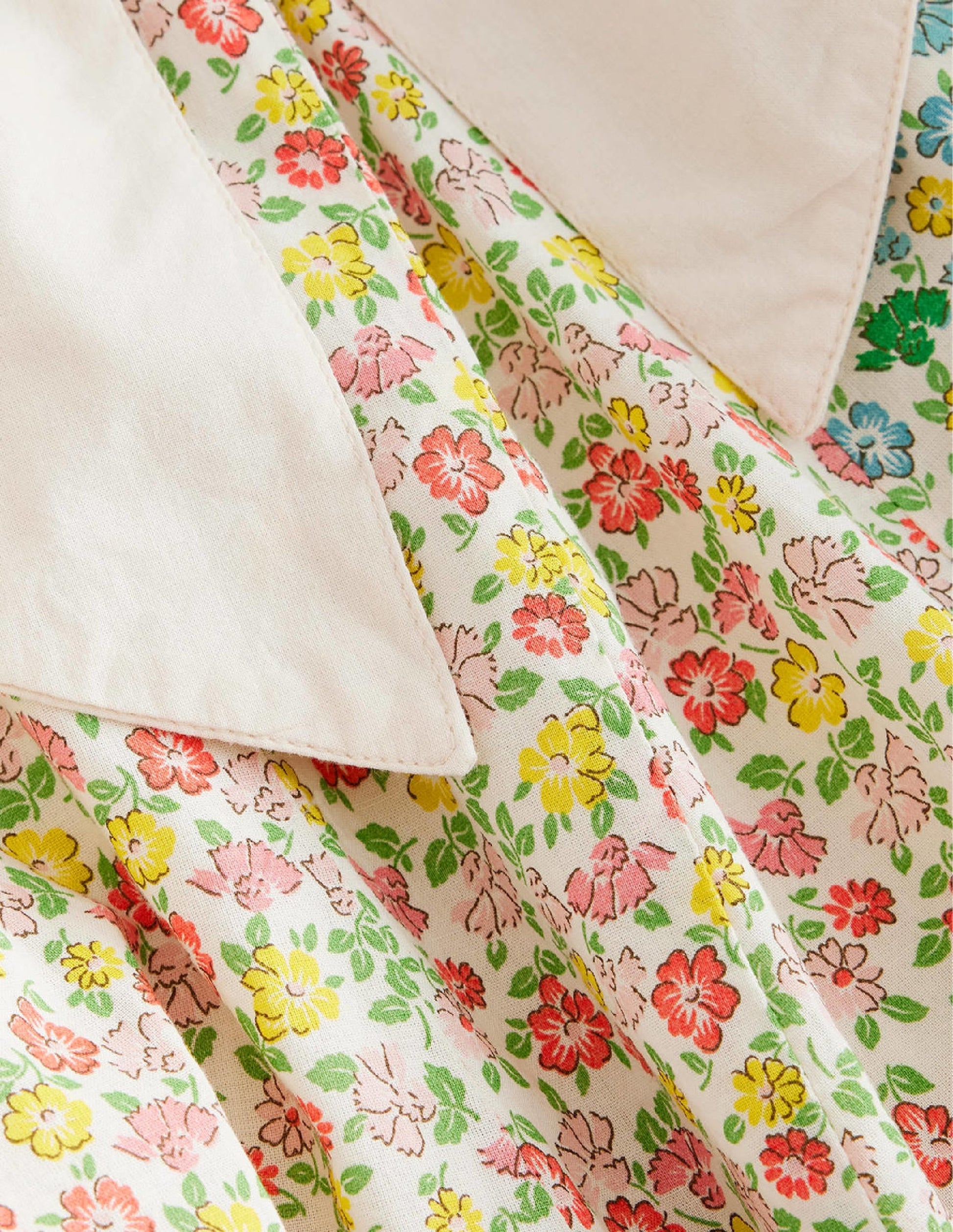 Full Skirt Bow Dress-Rainbow Hotchpotch Floral-3