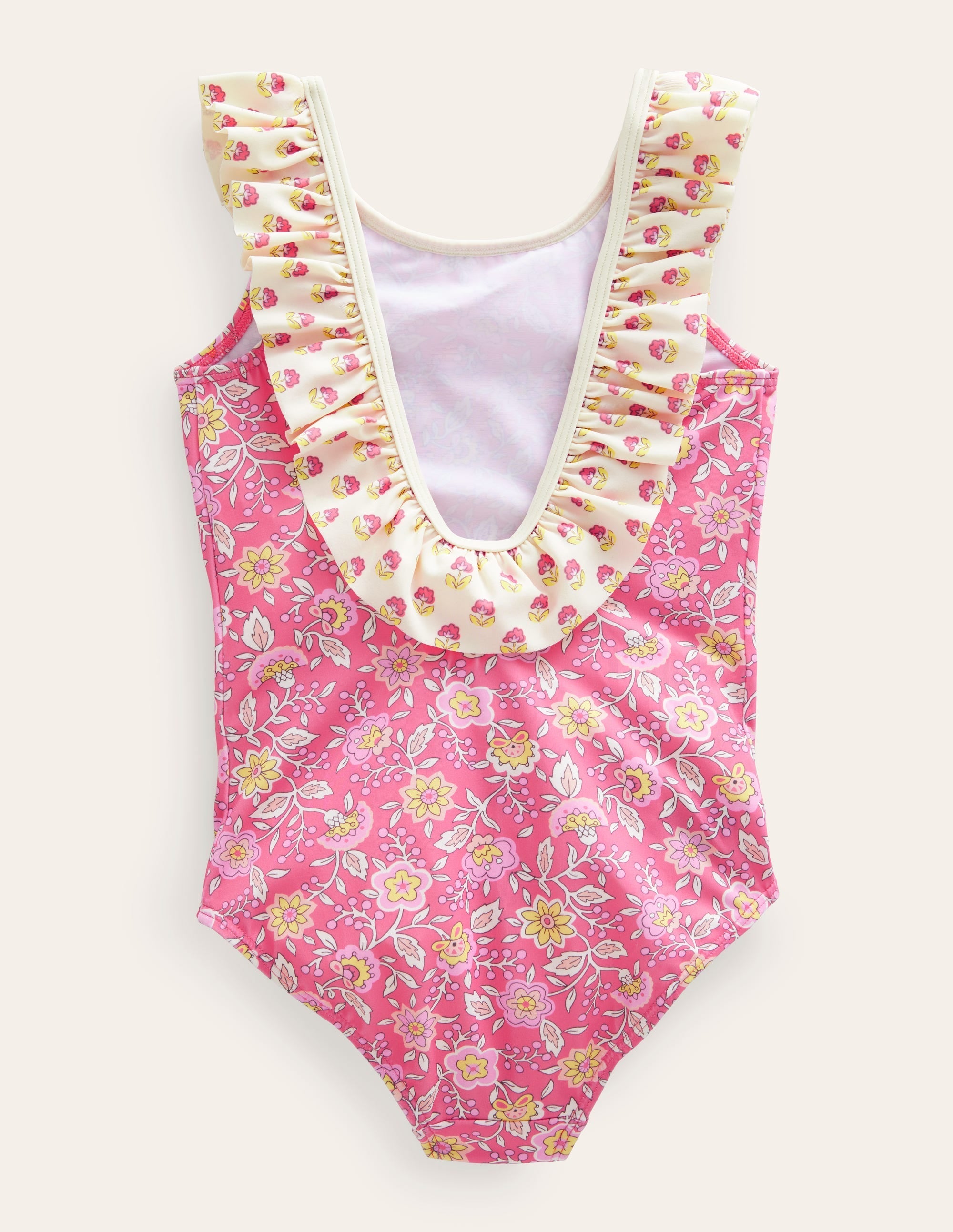 Frilly Swimsuit-Peach Punch Floral Vine - Image 2