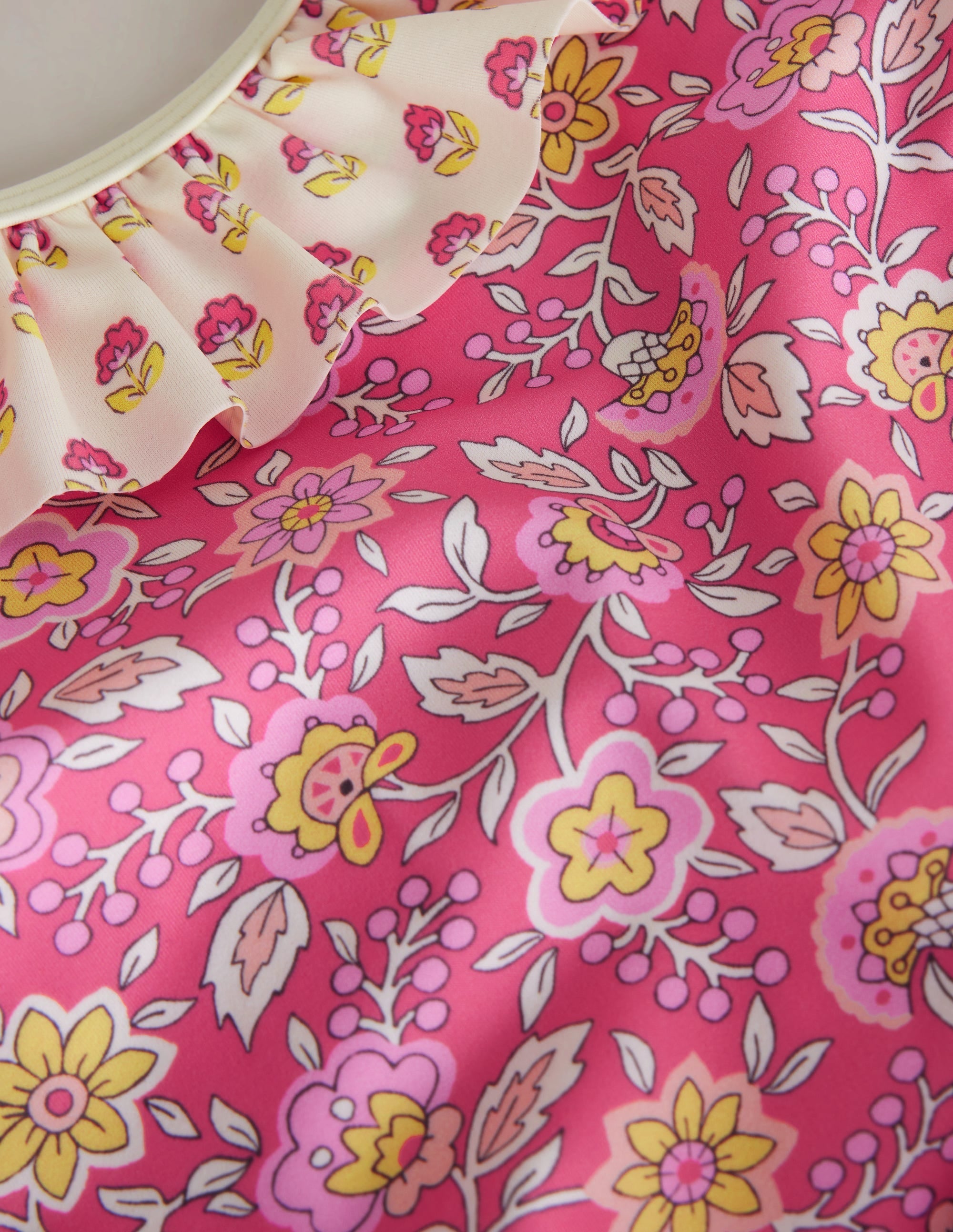 Frilly Swimsuit-Peach Punch Floral Vine - Image 3