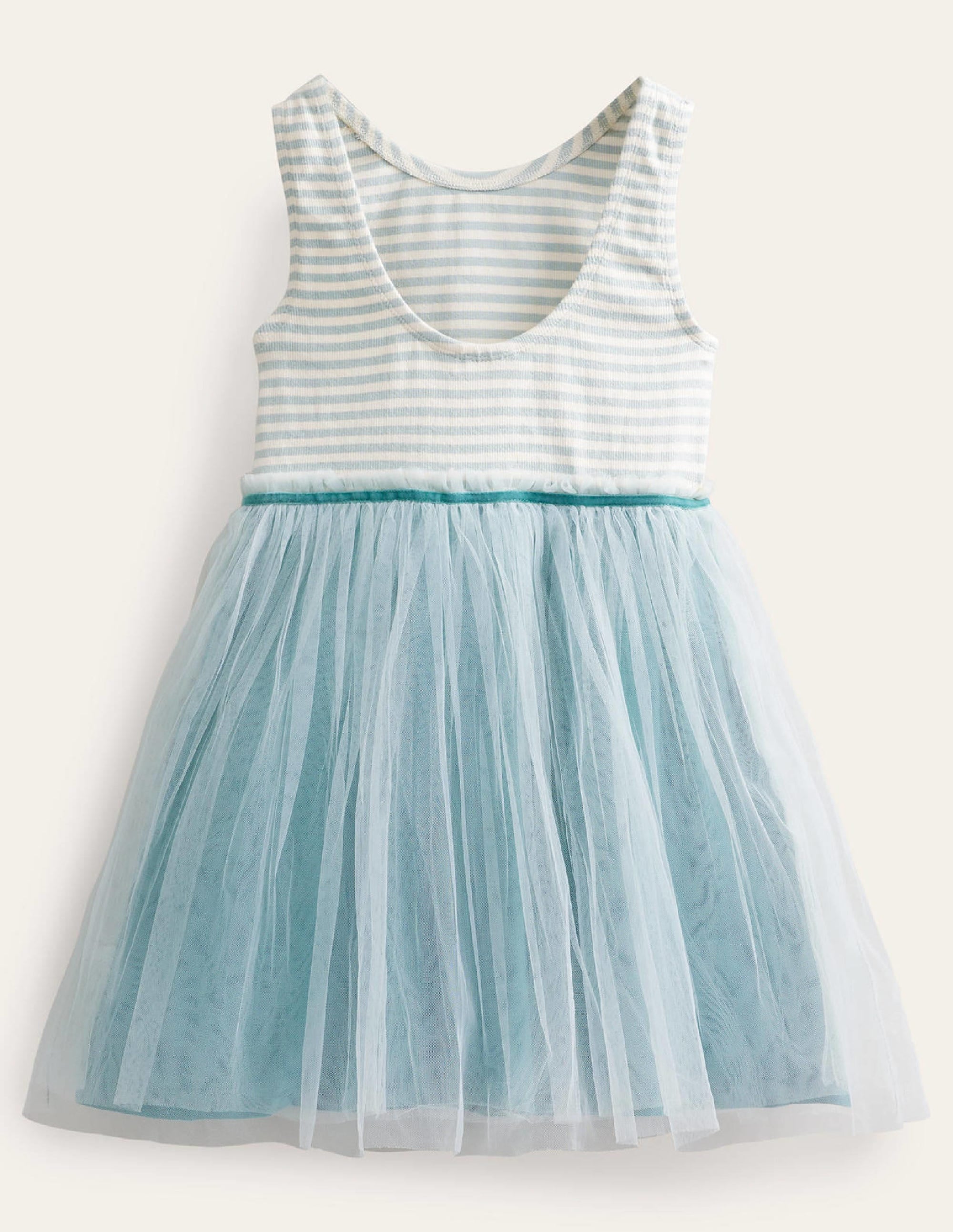 Jersey Tulle Mix Dress-Tropical Rain Green - Image 2