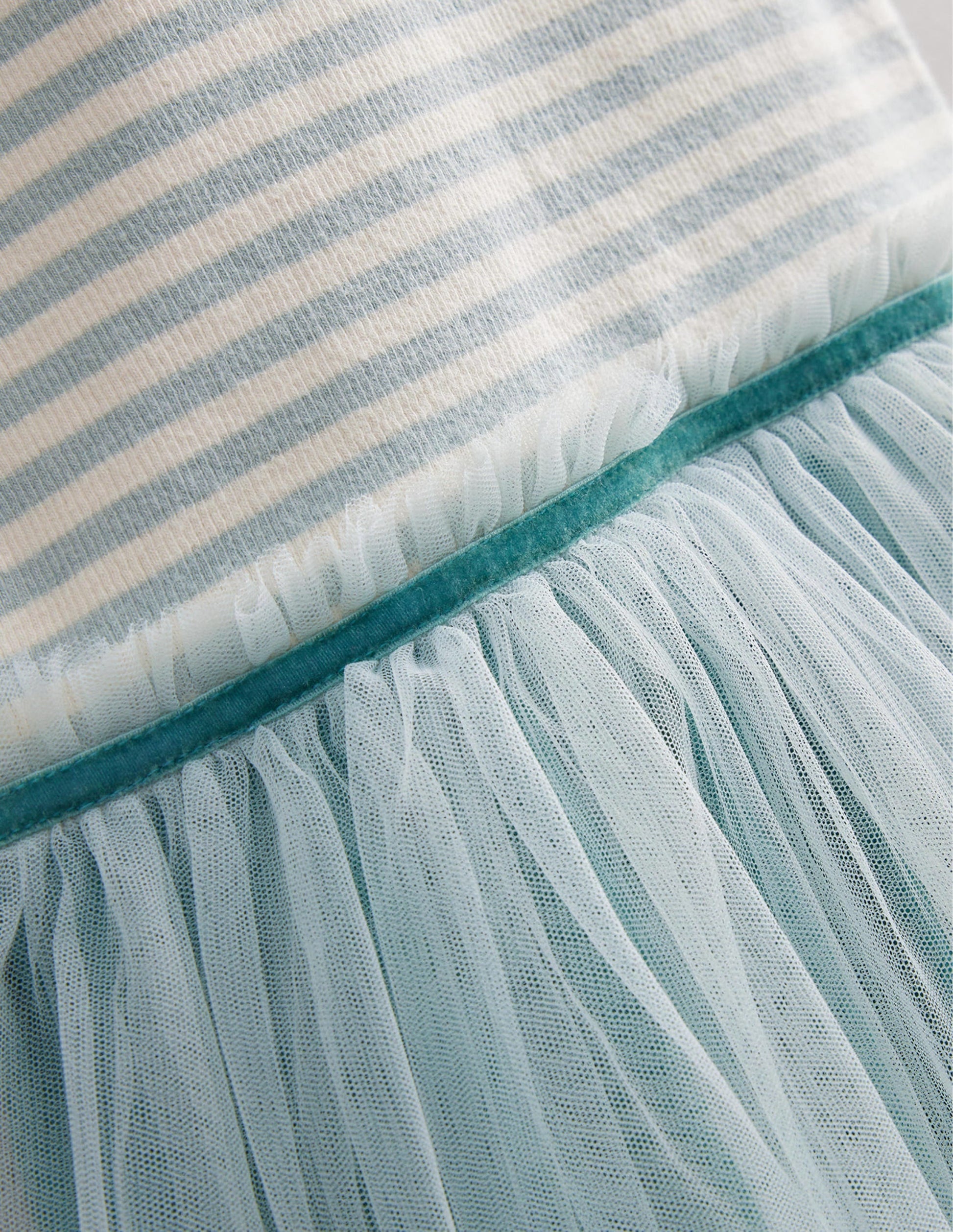 Jersey Tulle Mix Dress-Tropical Rain Green-3