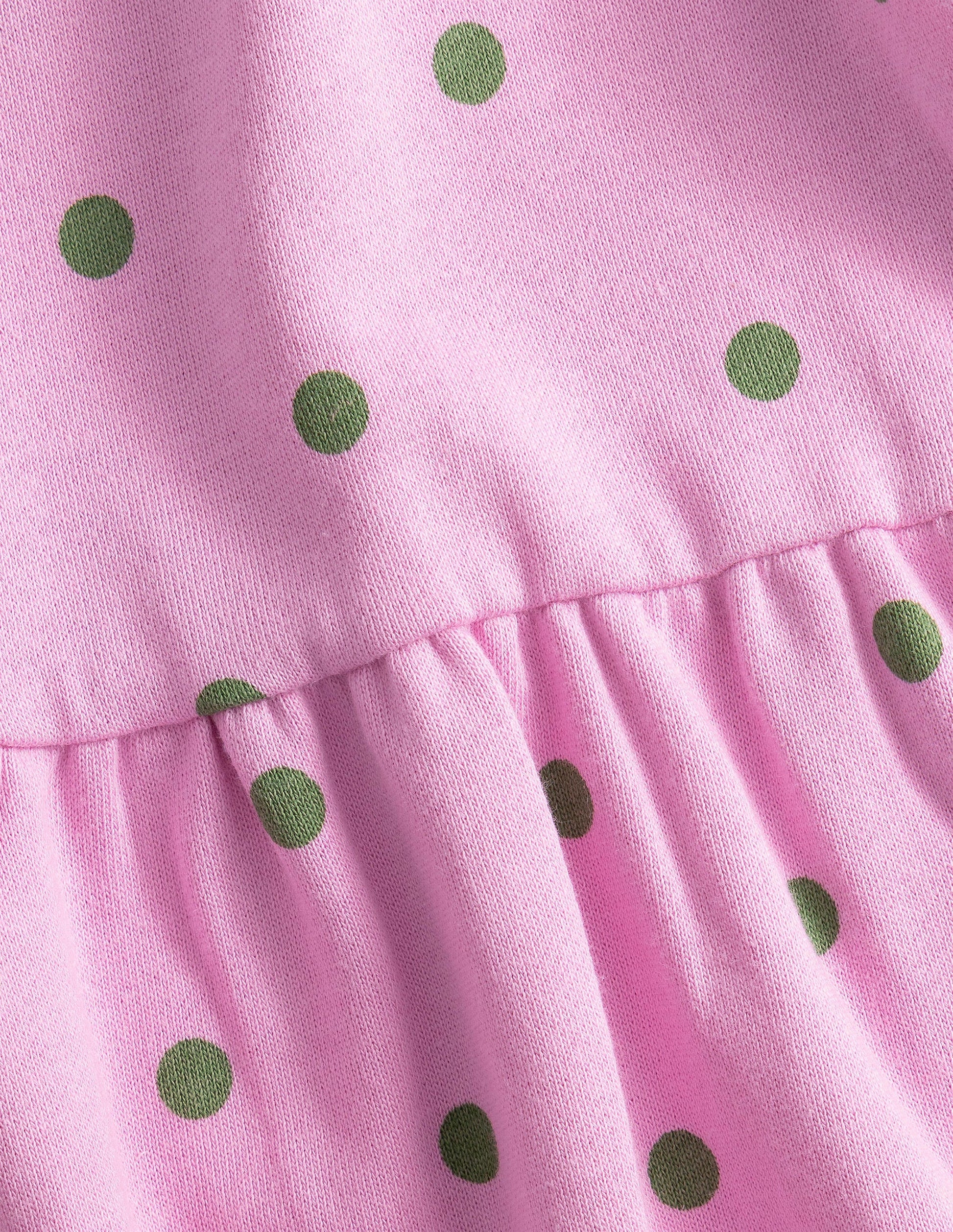 Relaxed Jersey Dress-Lilac Pink/Safari Green Spot-3
