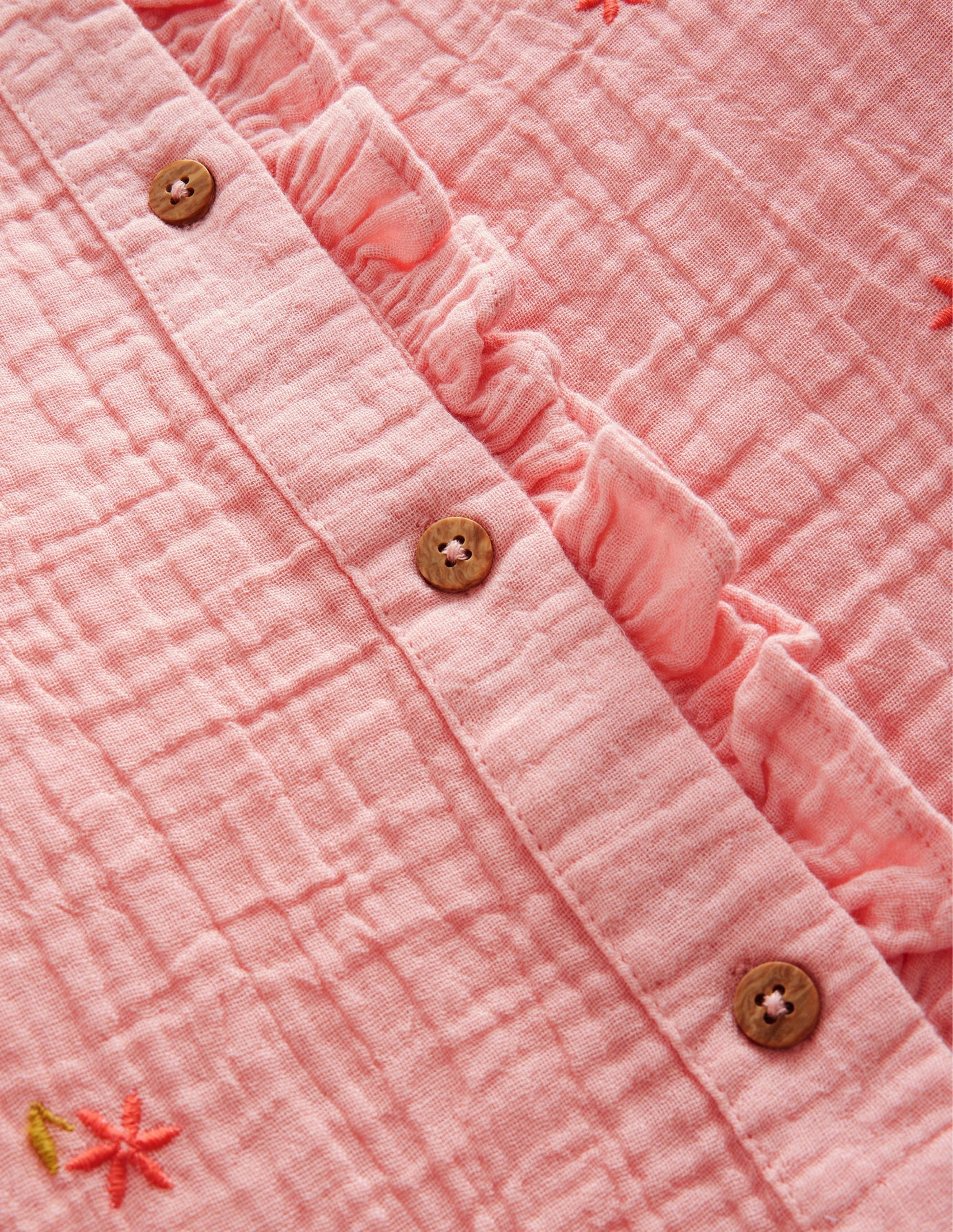 Double Cloth Embroidered Top-Dusty Pink Floral-3