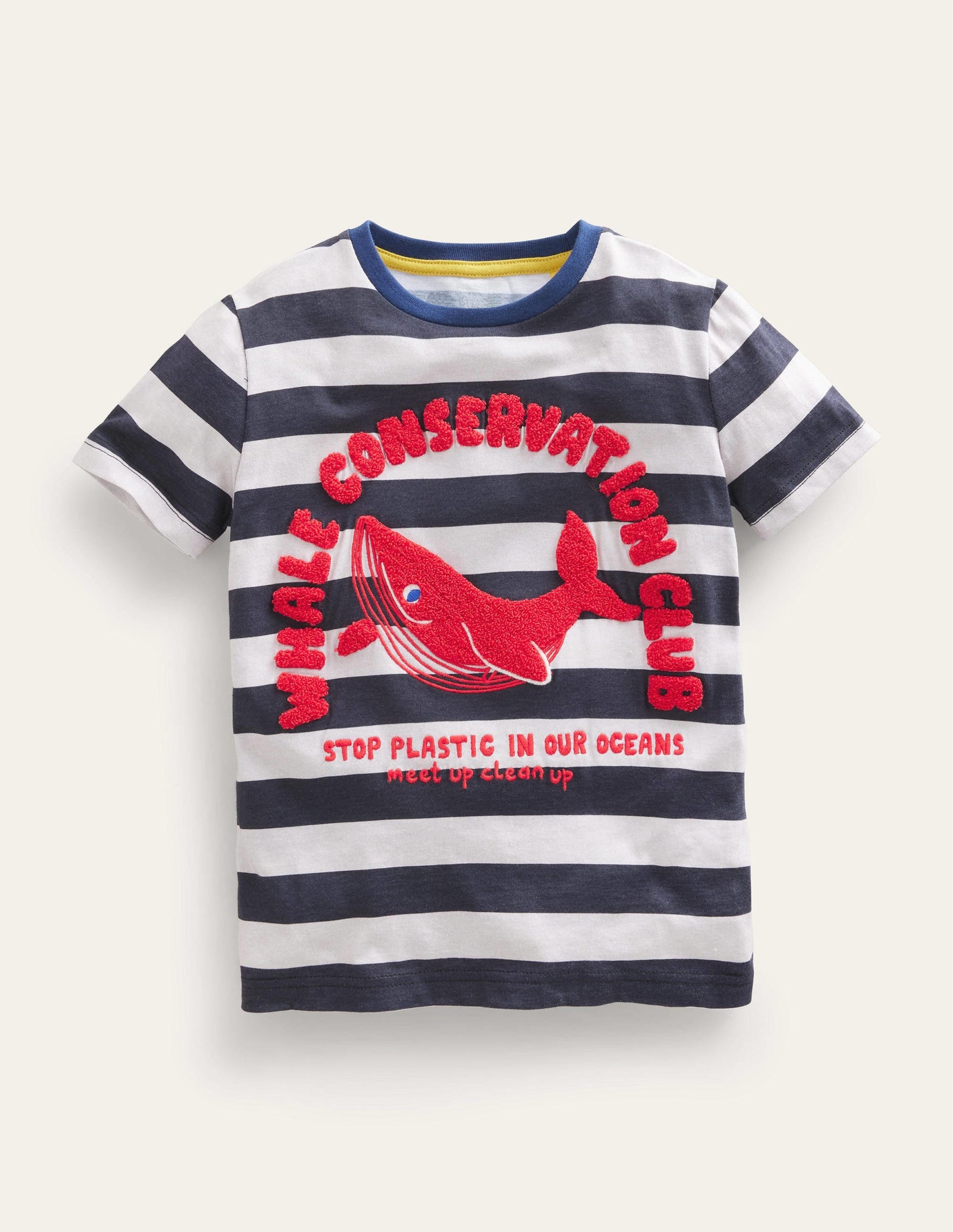 Whale Club T-shirt-Ecru Marl/Bluing Whale-1