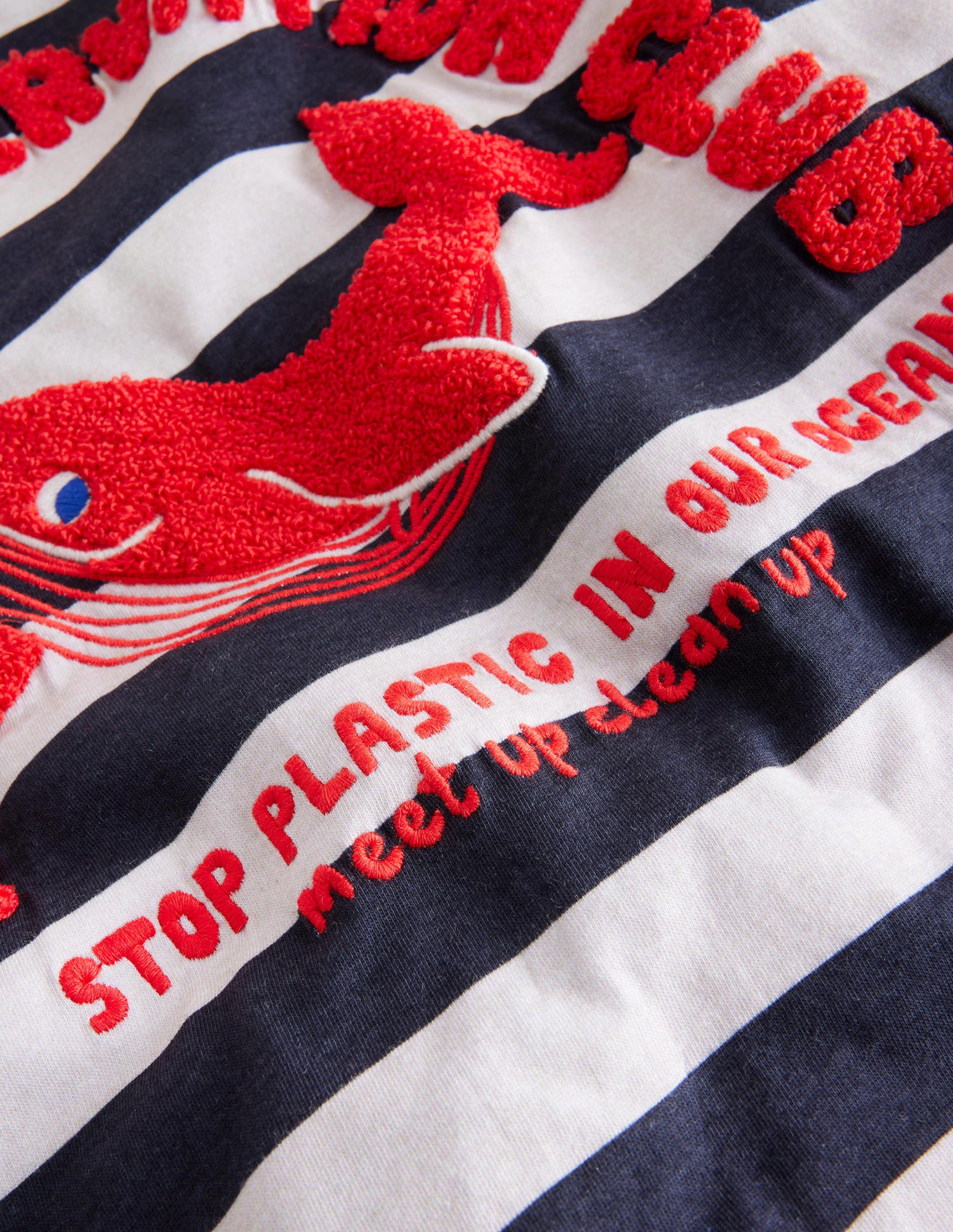 Whale Club T-shirt-Ecru Marl/Bluing Whale - Image 3