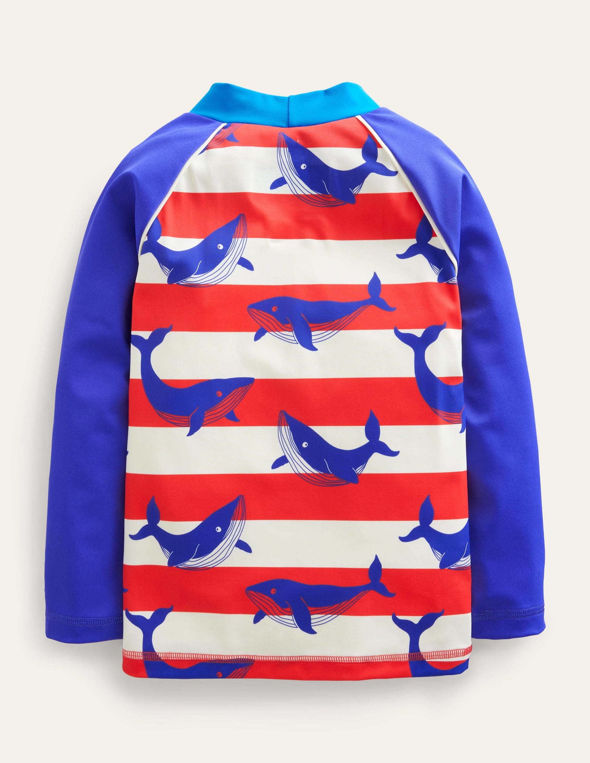 Printed Rash Vest-Ivory and Strawberry Whales-2