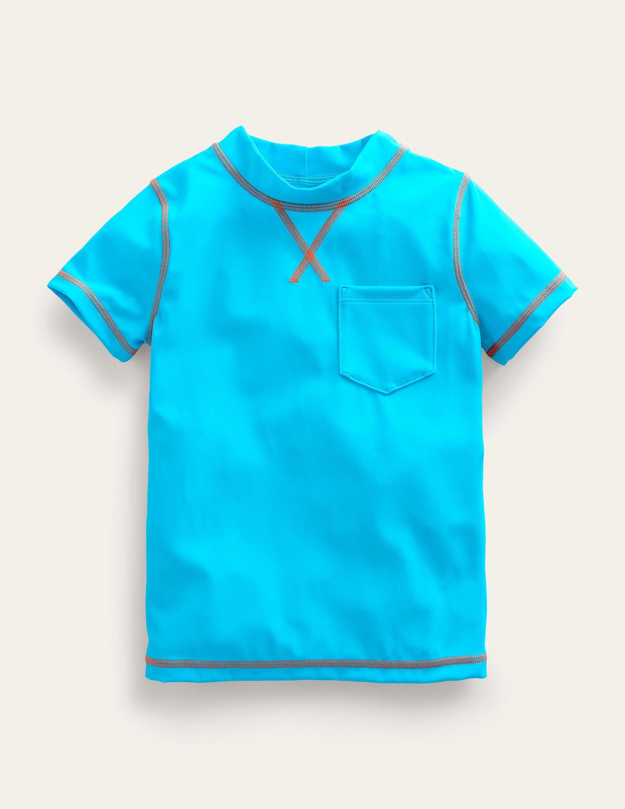 Short Sleeve Rash Vest-Cabana Blue - Image 1