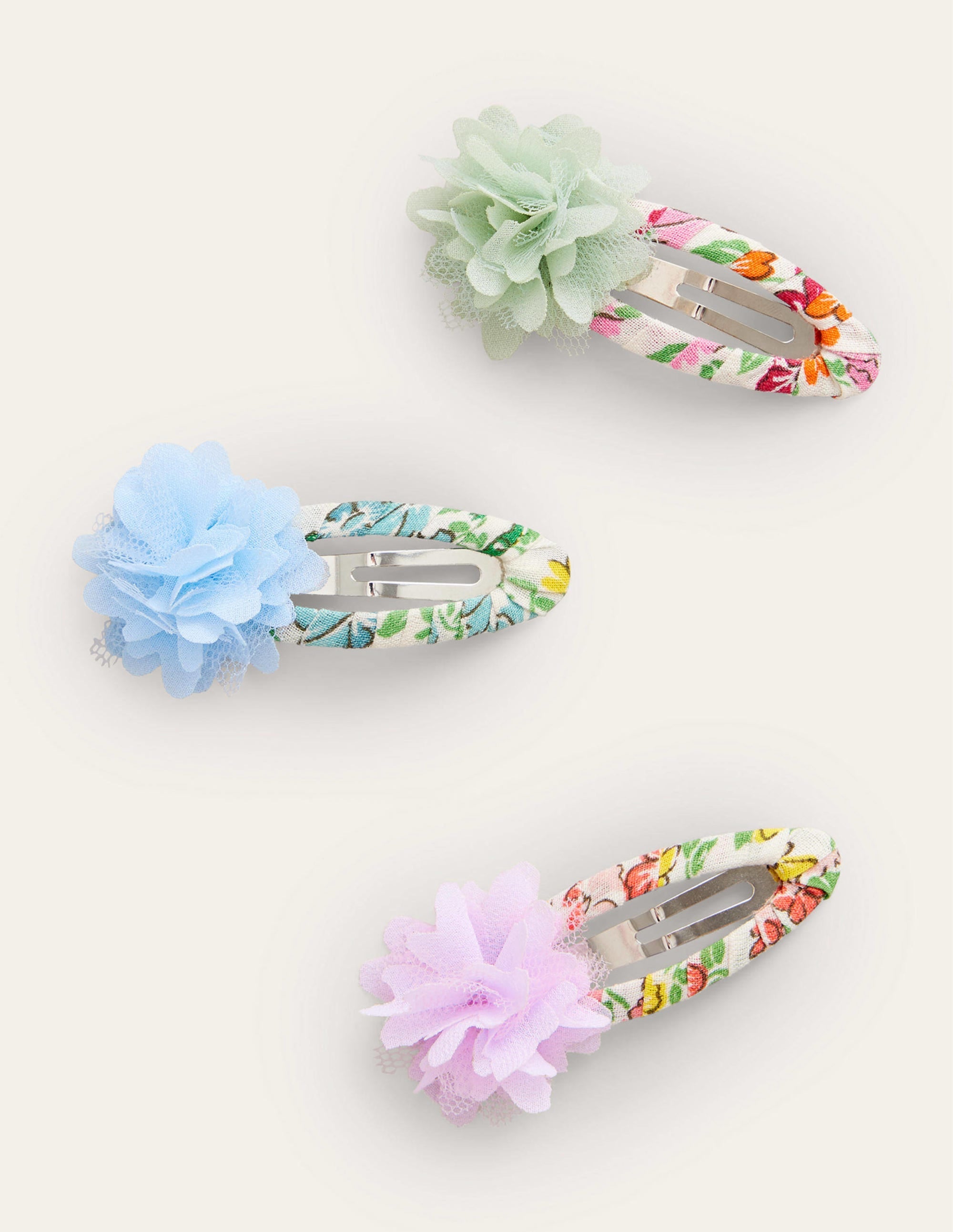 3 Pack Hair Clips-Multi Floral - Image 1
