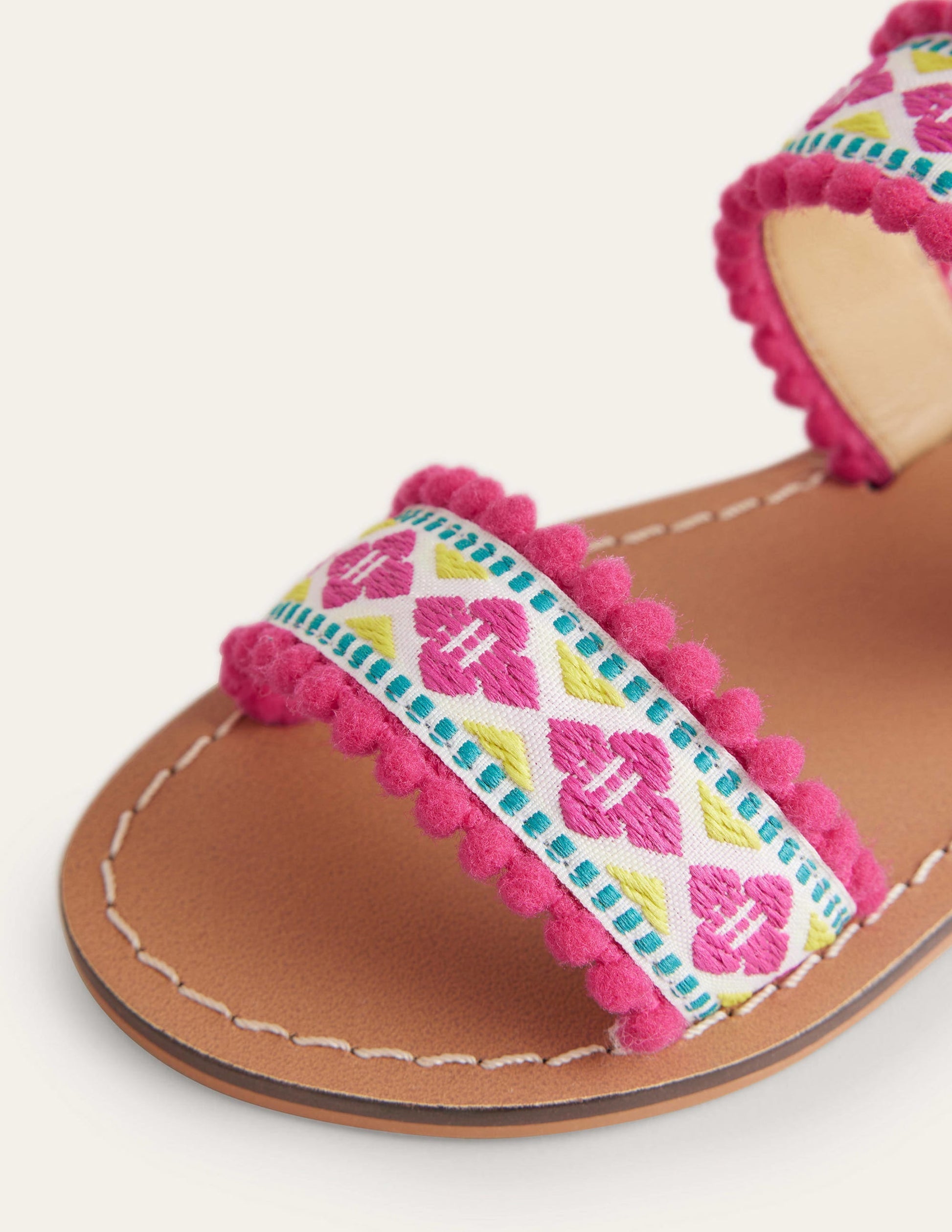 Embroidered Sandals-Multi-3