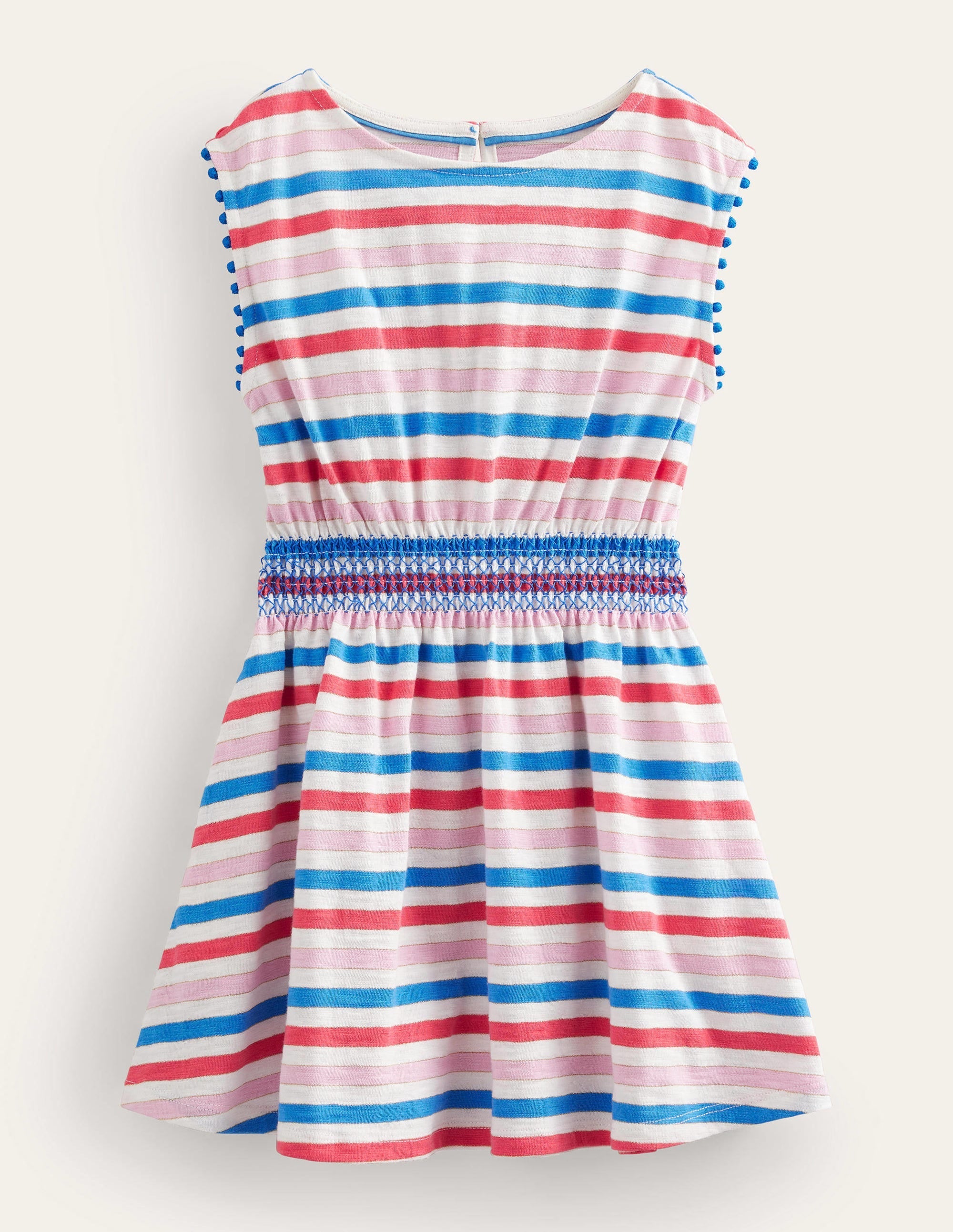Printed Holiday Dress-Strawberry Tart Red/Lilac Pink - Image 1