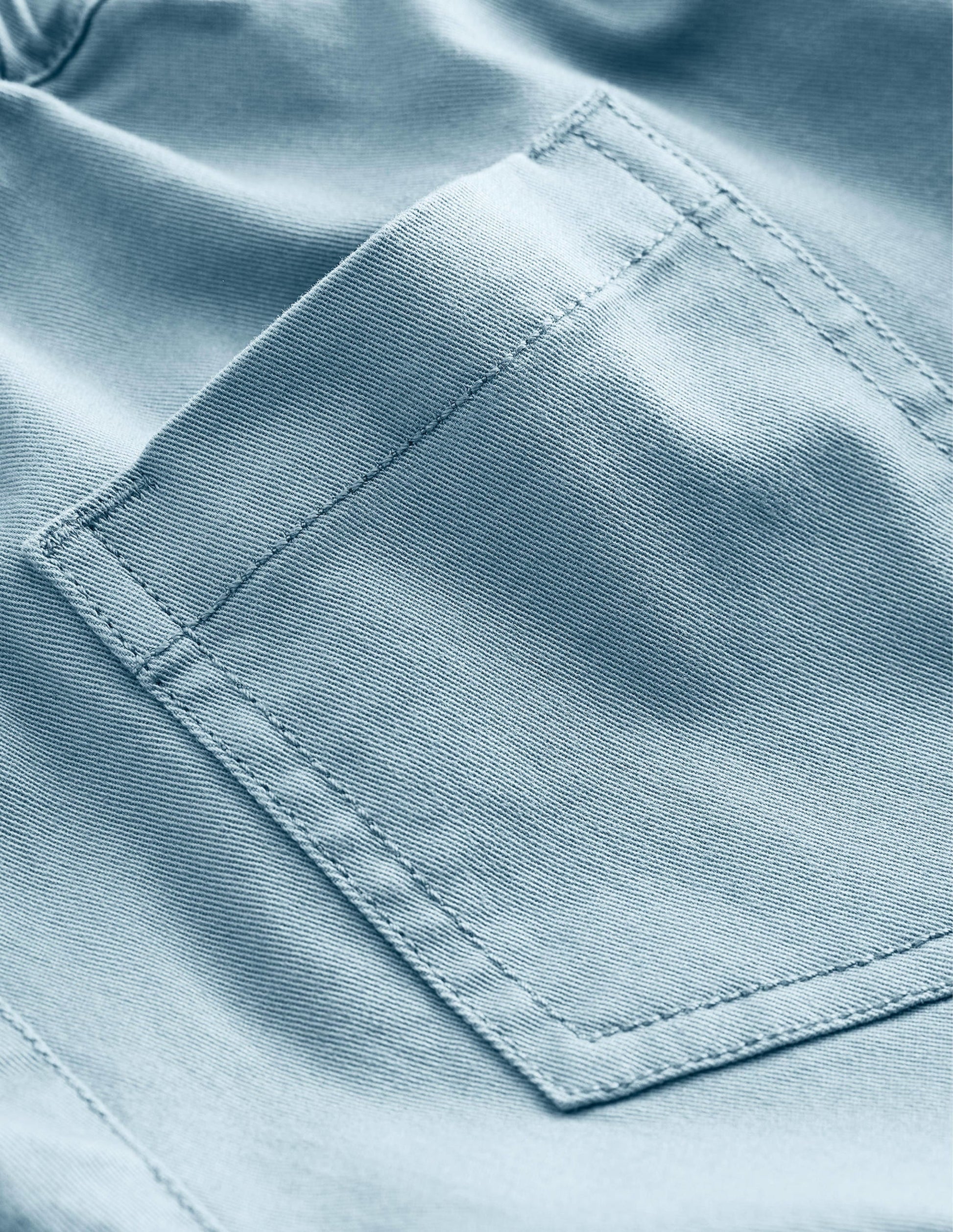 Pull-On Twill Trousers-Soft Bluebell-3